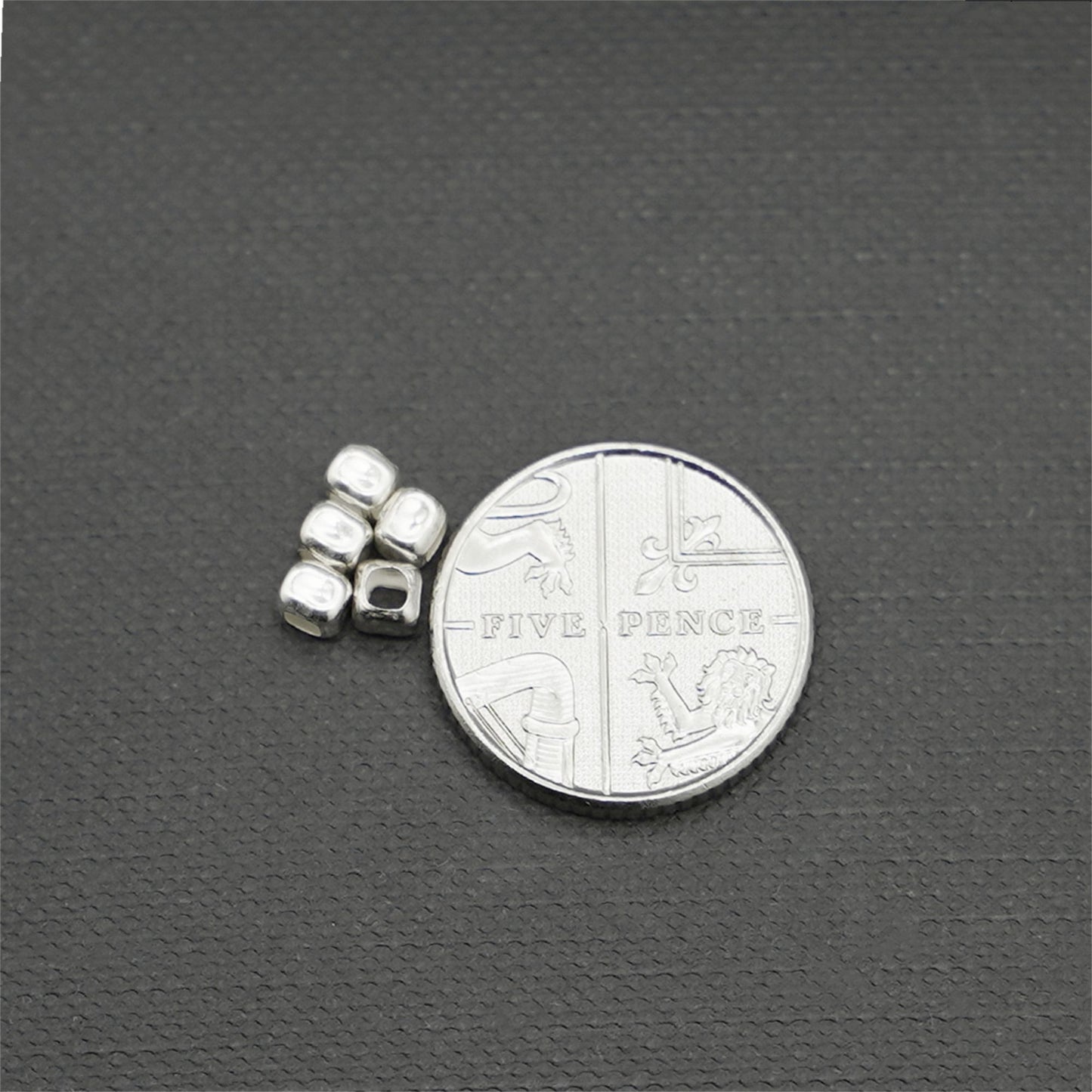 925 Sterling Silver 3mm Cube Charm pendant Beads , for Bracelets, Necklaces, and More