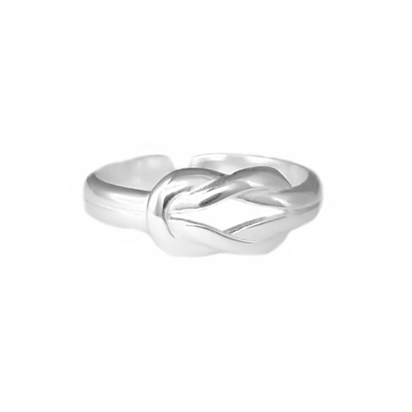 Sterling Silver Double Reef Knot Sailor Knot Friendship Love Ring - sugarkittenlondon