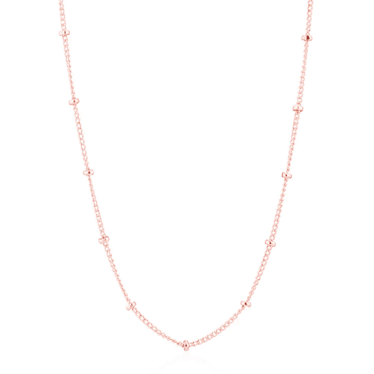 Sterling Silver 1mm Flat Beaded Satellite Choker Belcher Curb Trace Chain Necklace 3 Tones - sugarkittenlondon