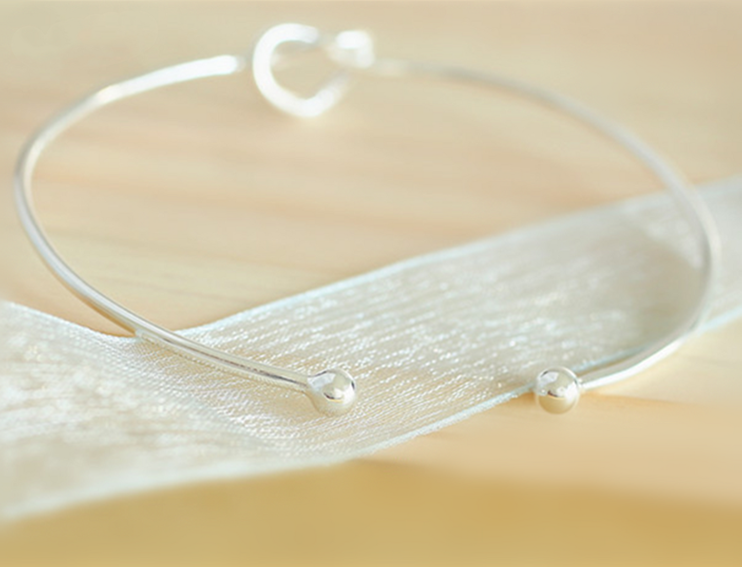 Sterling Silver Solid Twisted Knot Love Heart Bangle Bracelet 50 x 60mm Boxed - sugarkittenlondon