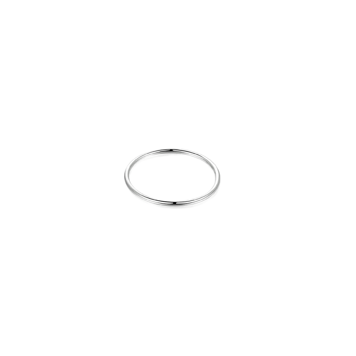 1mm Sterling Silver Skinny Round Band Stacking Above Ring E - U - sugarkittenlondon