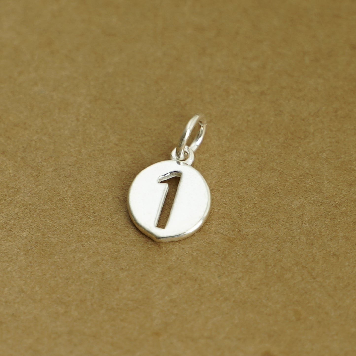 Sterling Silver 12 x 6mm 0-9 Number Disc Circle Charm Age Birthday Gift Pendant - sugarkittenlondon