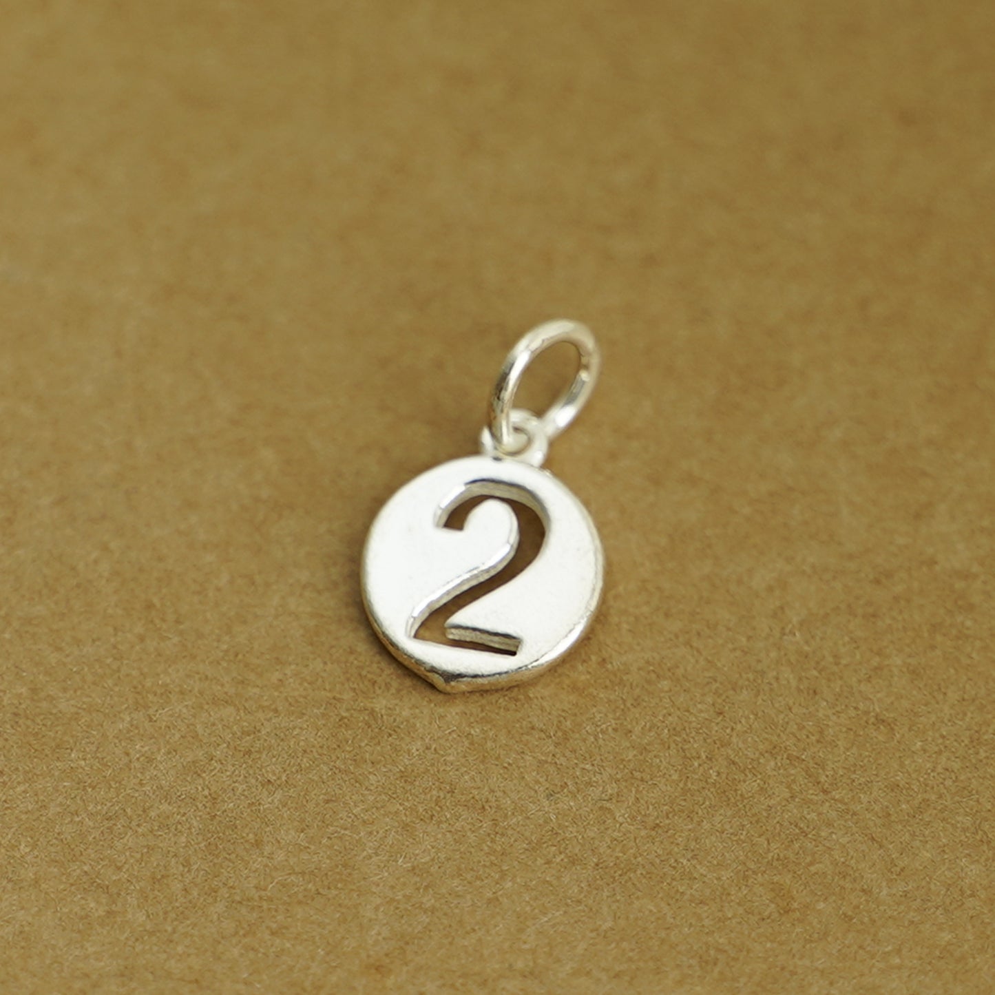Sterling Silver 12 x 6mm 0-9 Number Disc Circle Charm Age Birthday Gift Pendant - sugarkittenlondon