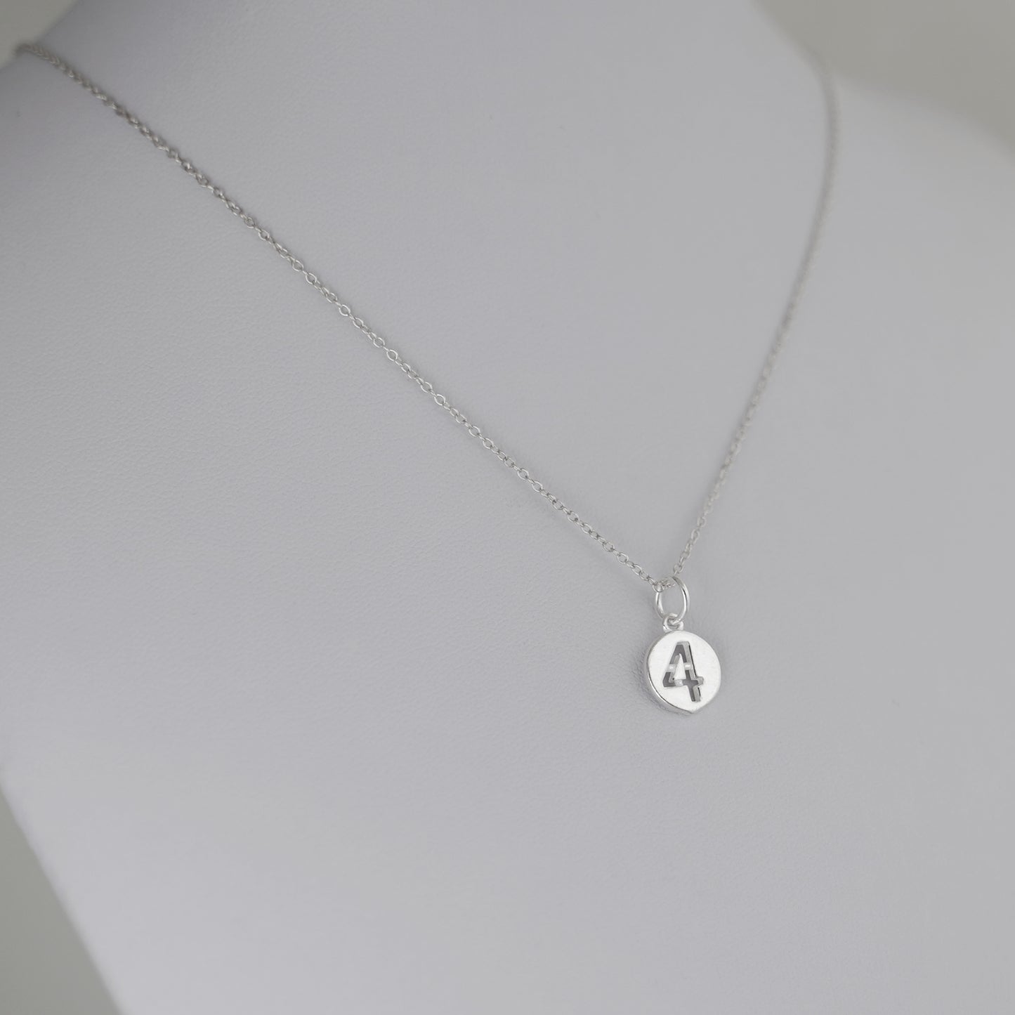 Sterling Silver 12 x 6mm 0-9 Number Disc Circle Charm Age Birthday Gift Pendant - sugarkittenlondon