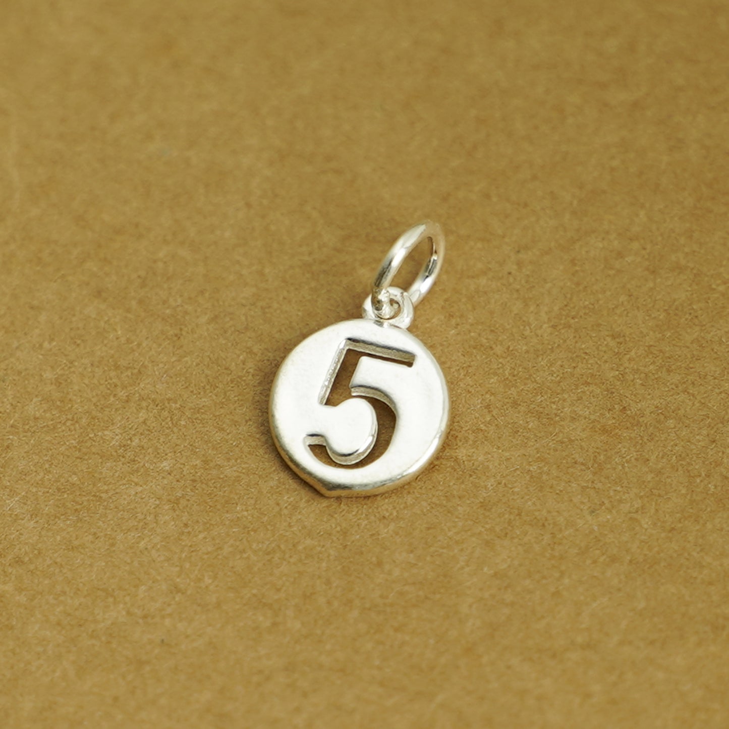 Sterling Silver 12 x 6mm 0-9 Number Disc Circle Charm Age Birthday Gift Pendant - sugarkittenlondon