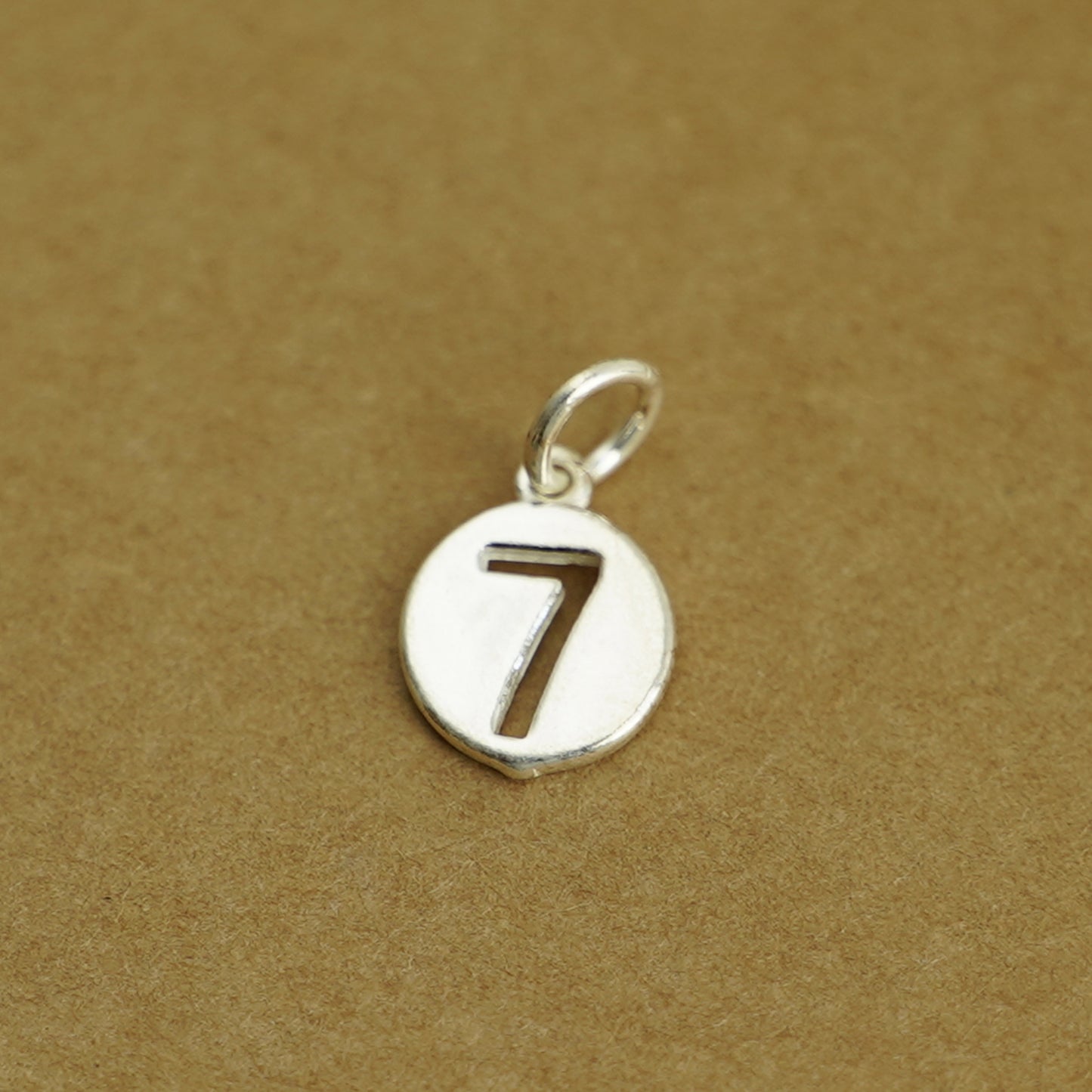 Sterling Silver 12 x 6mm 0-9 Number Disc Circle Charm Age Birthday Gift Pendant - sugarkittenlondon