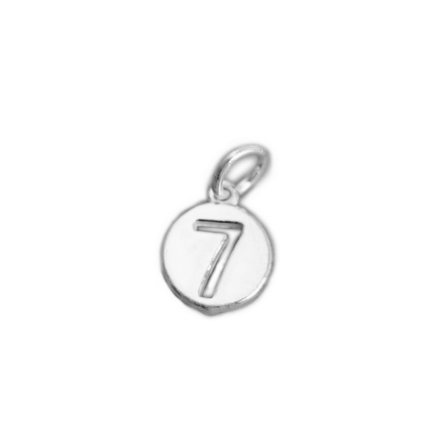 Sterling Silver 12 x 6mm 0-9 Number Disc Circle Charm Age Birthday Gift Pendant - sugarkittenlondon