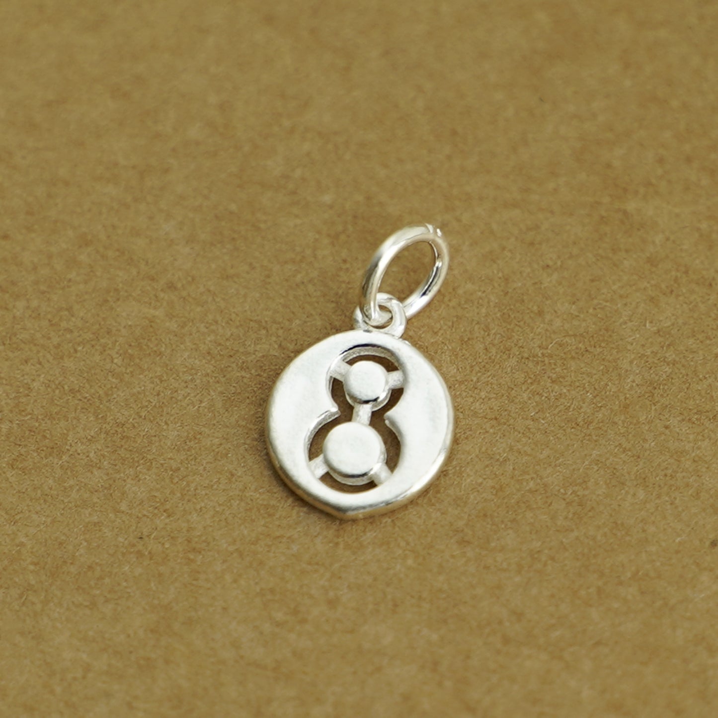 Sterling Silver 12 x 6mm 0-9 Number Disc Circle Charm Age Birthday Gift Pendant - sugarkittenlondon