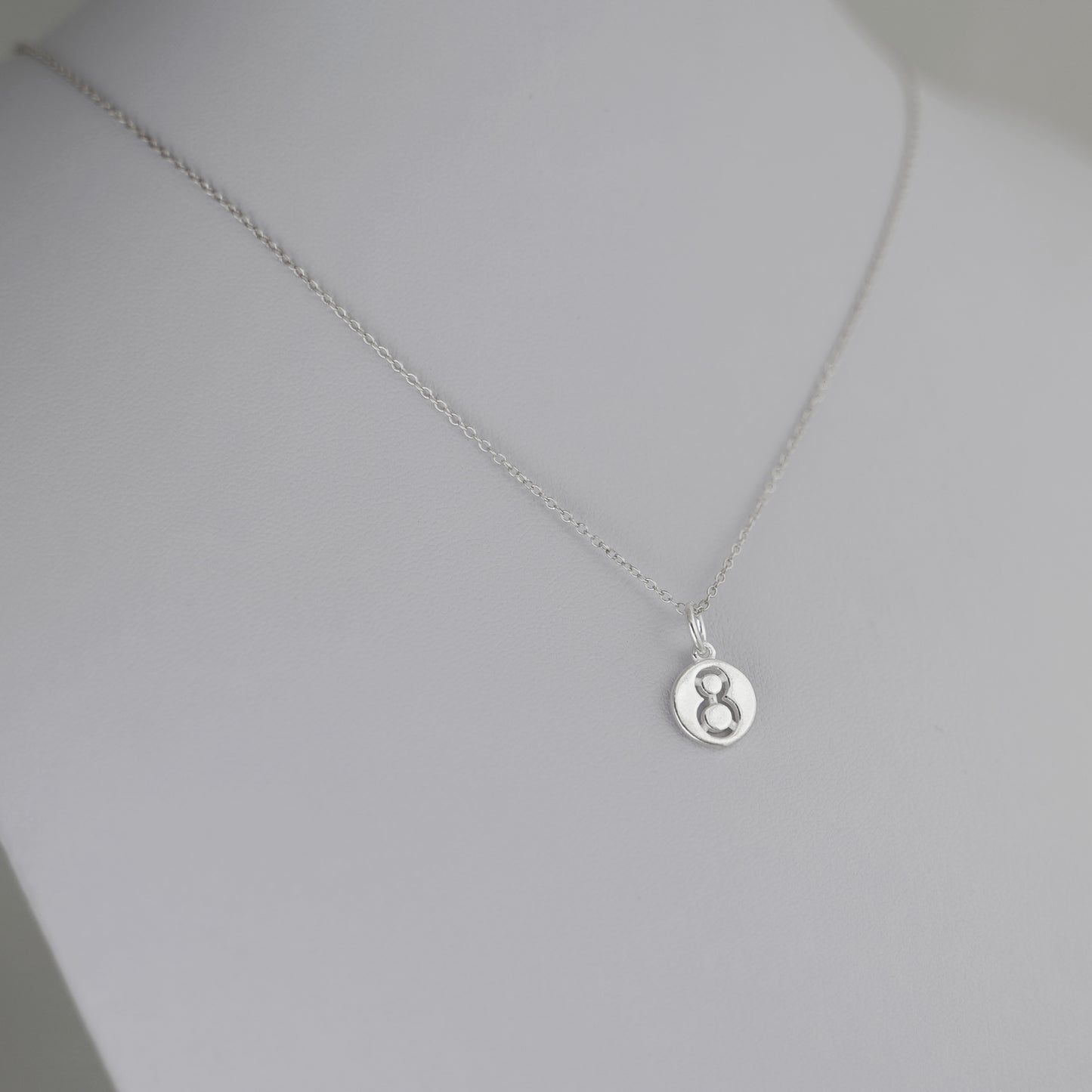 Sterling Silver 12 x 6mm 0-9 Number Disc Circle Charm Age Birthday Gift Pendant - sugarkittenlondon