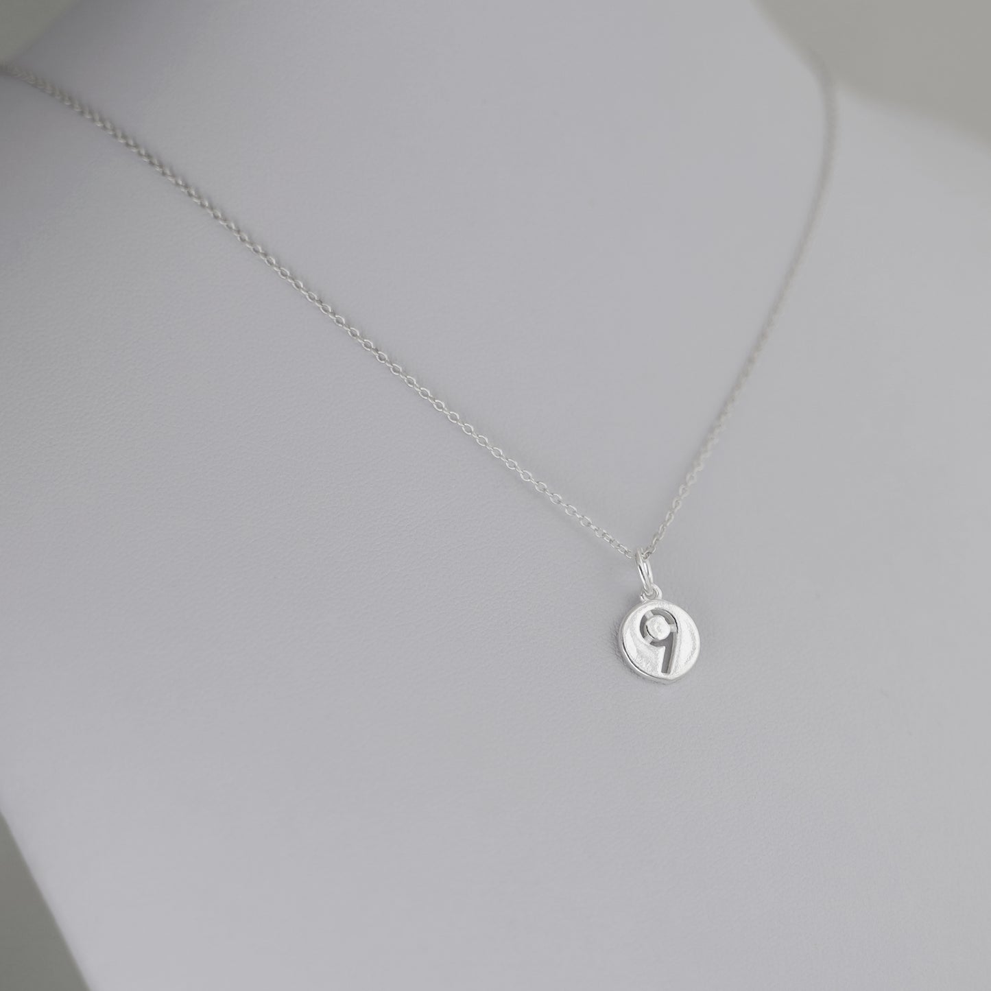Sterling Silver 12 x 6mm 0-9 Number Disc Circle Charm Age Birthday Gift Pendant - sugarkittenlondon