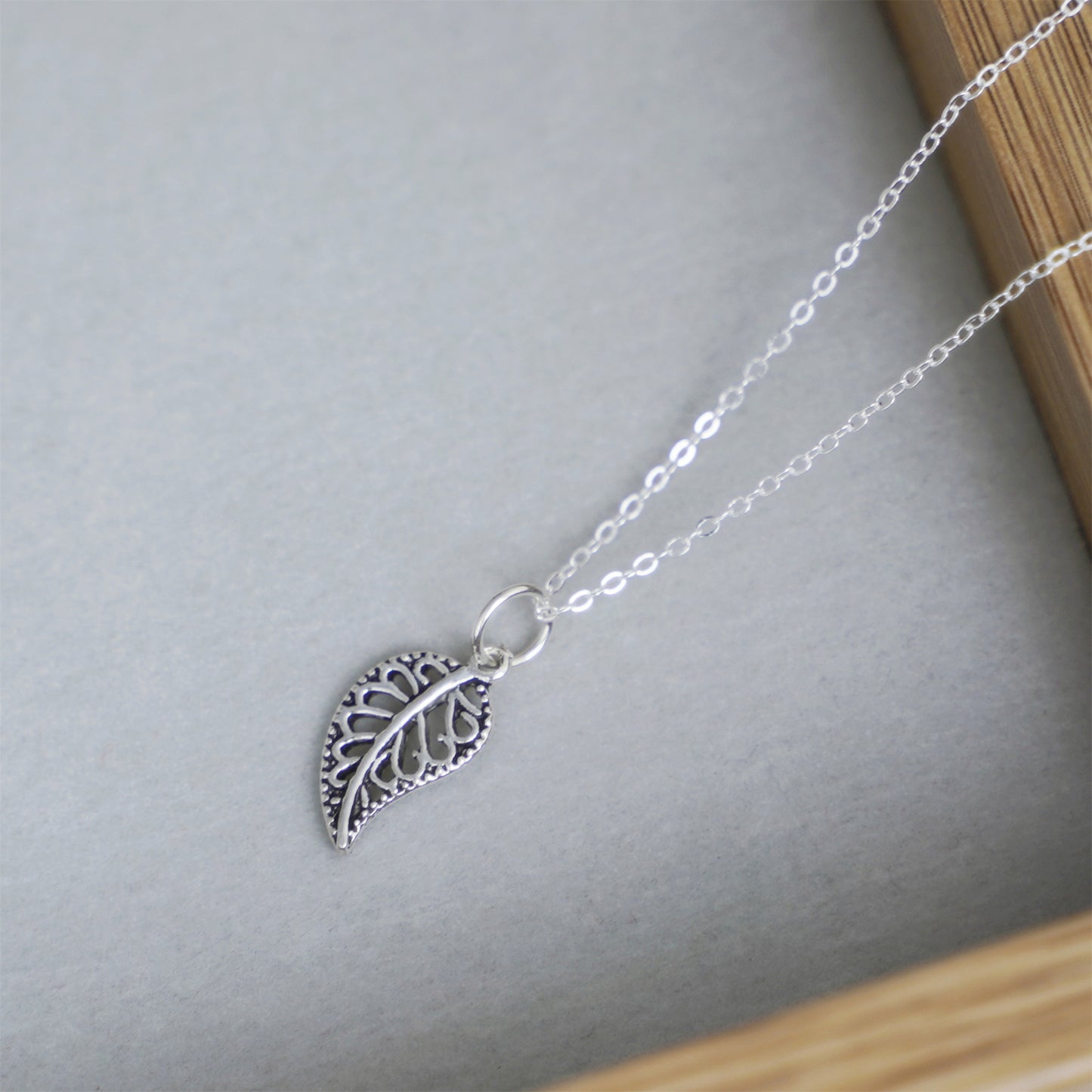 Sterling Silver Filigree Tree Leaf Pendant Charm for Necklace Bracelet - sugarkittenlondon