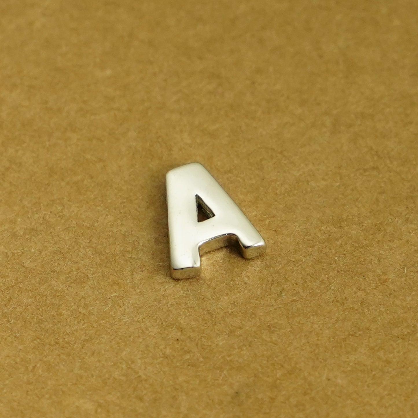 Sterling Silver Love Heart A-Z Letter Alphabet Initial Sliding Spacer Charm Bead - sugarkittenlondon