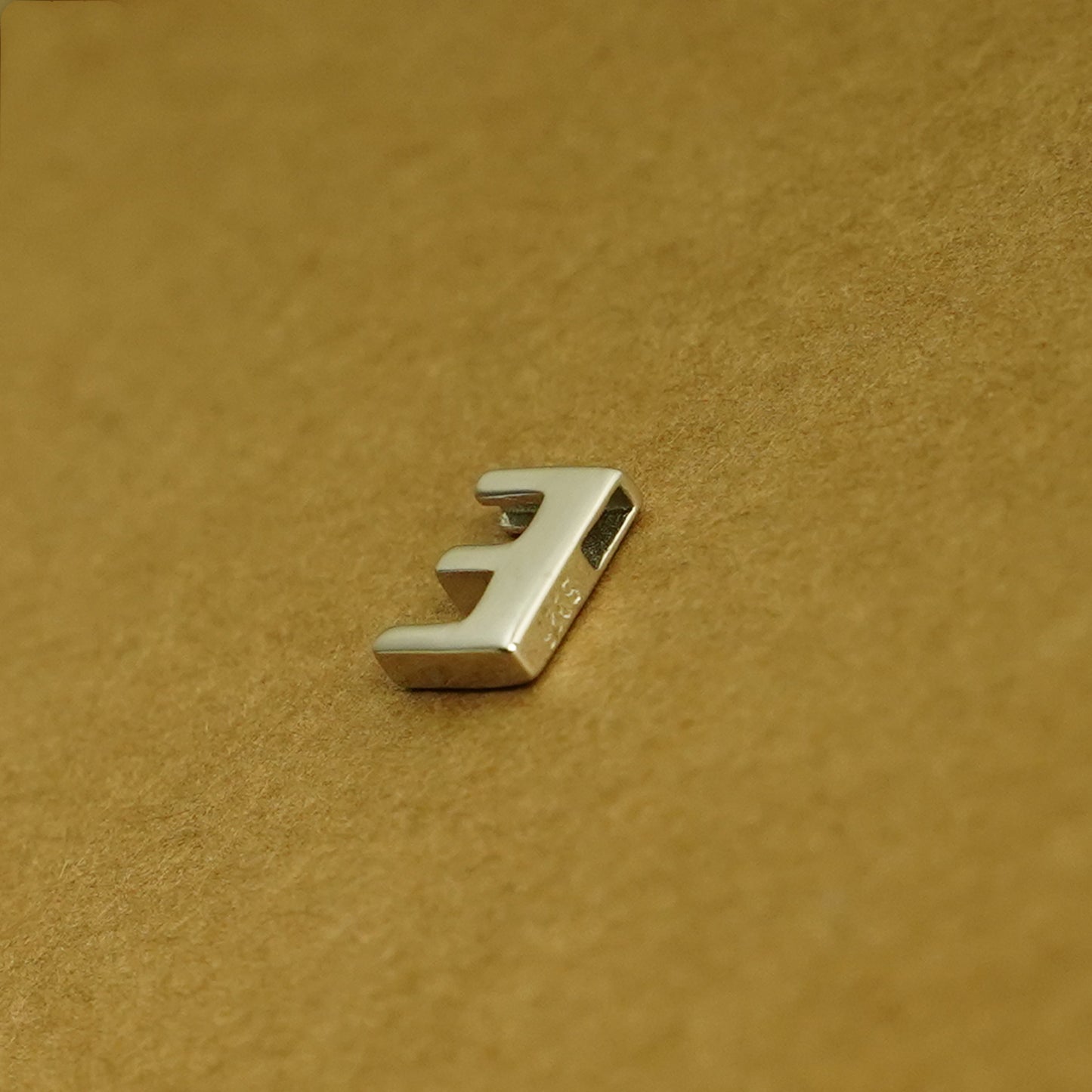 Sterling Silver Love Heart A-Z Letter Alphabet Initial Sliding Spacer Charm Bead - sugarkittenlondon