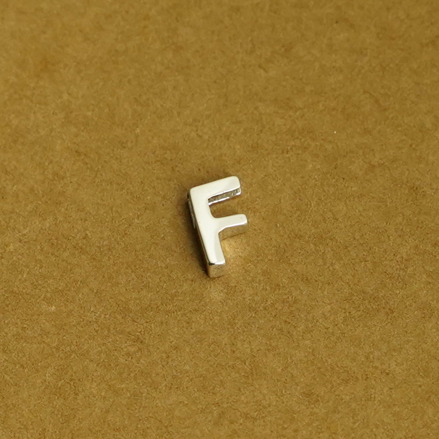 Sterling Silver Love Heart A-Z Letter Alphabet Initial Sliding Spacer Charm Bead - sugarkittenlondon