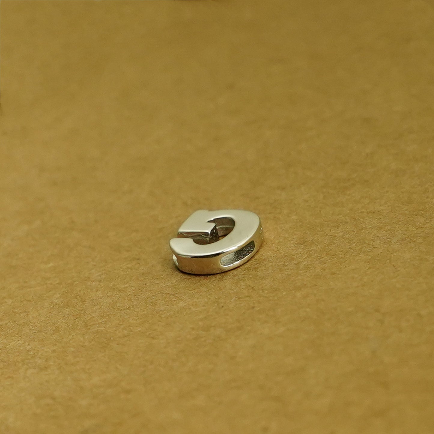 Sterling Silver Love Heart A-Z Letter Alphabet Initial Sliding Spacer Charm Bead - sugarkittenlondon