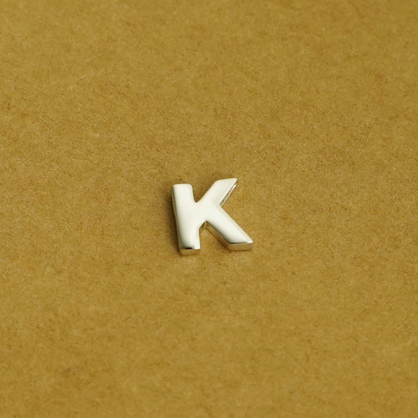 Sterling Silver Love Heart A-Z Letter Alphabet Initial Sliding Spacer Charm Bead - sugarkittenlondon