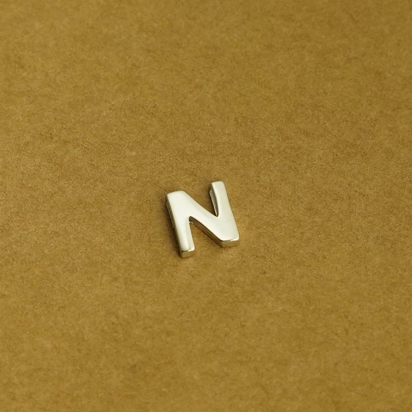 Sterling Silver Love Heart A-Z Letter Alphabet Initial Sliding Spacer Charm Bead - sugarkittenlondon