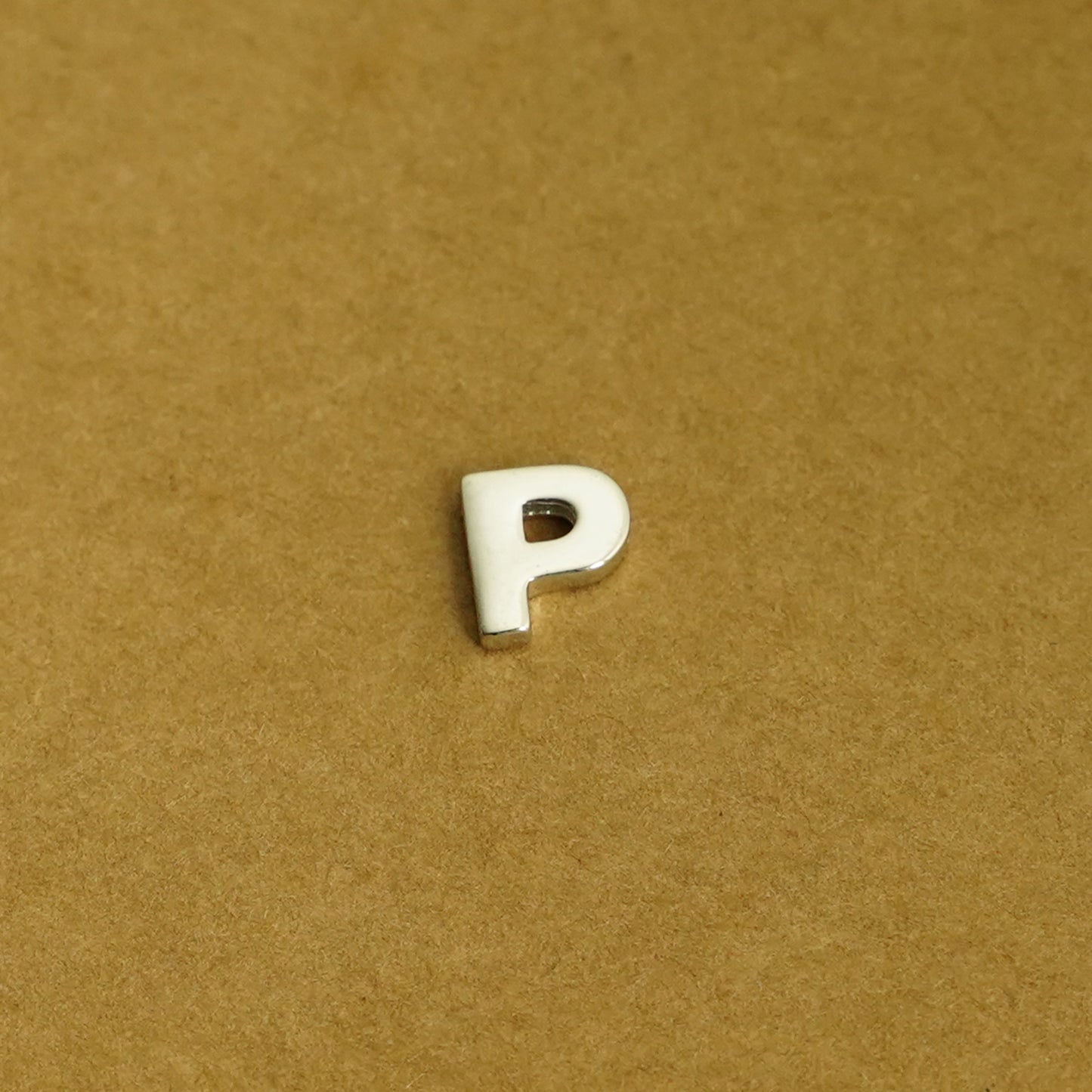 Sterling Silver Love Heart A-Z Letter Alphabet Initial Sliding Spacer Charm Bead - sugarkittenlondon