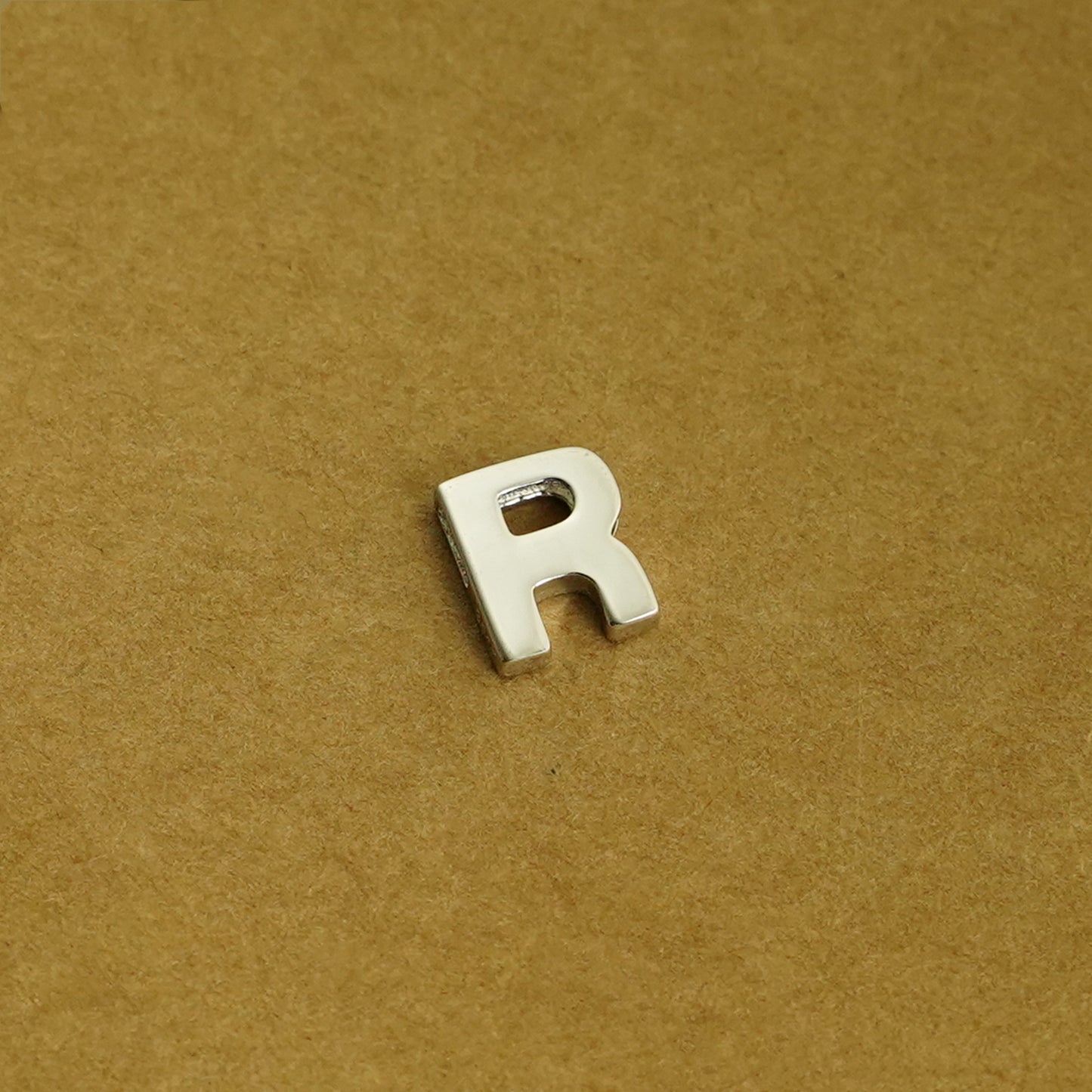 Sterling Silver Love Heart A-Z Letter Alphabet Initial Sliding Spacer Charm Bead - sugarkittenlondon