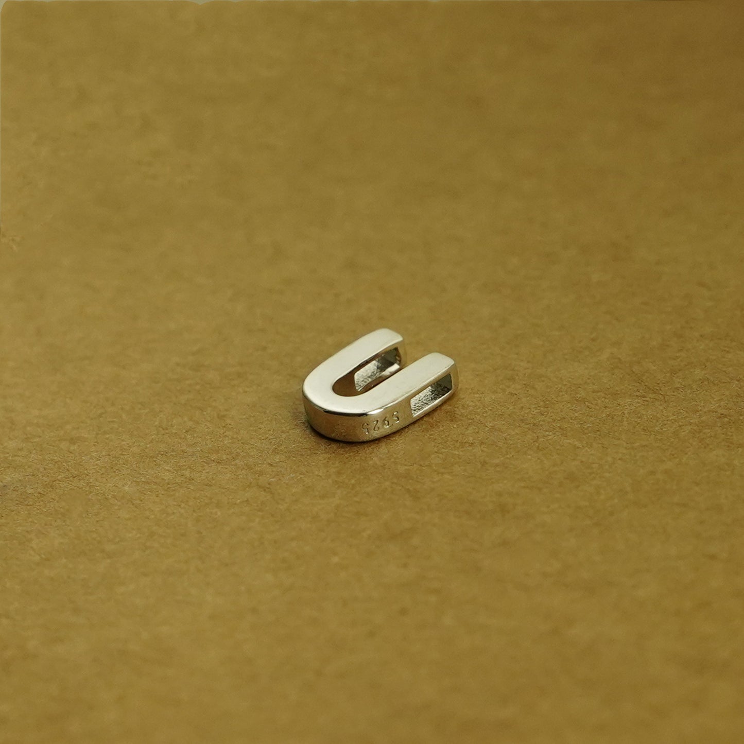Sterling Silver Love Heart A-Z Letter Alphabet Initial Sliding Spacer Charm Bead - sugarkittenlondon