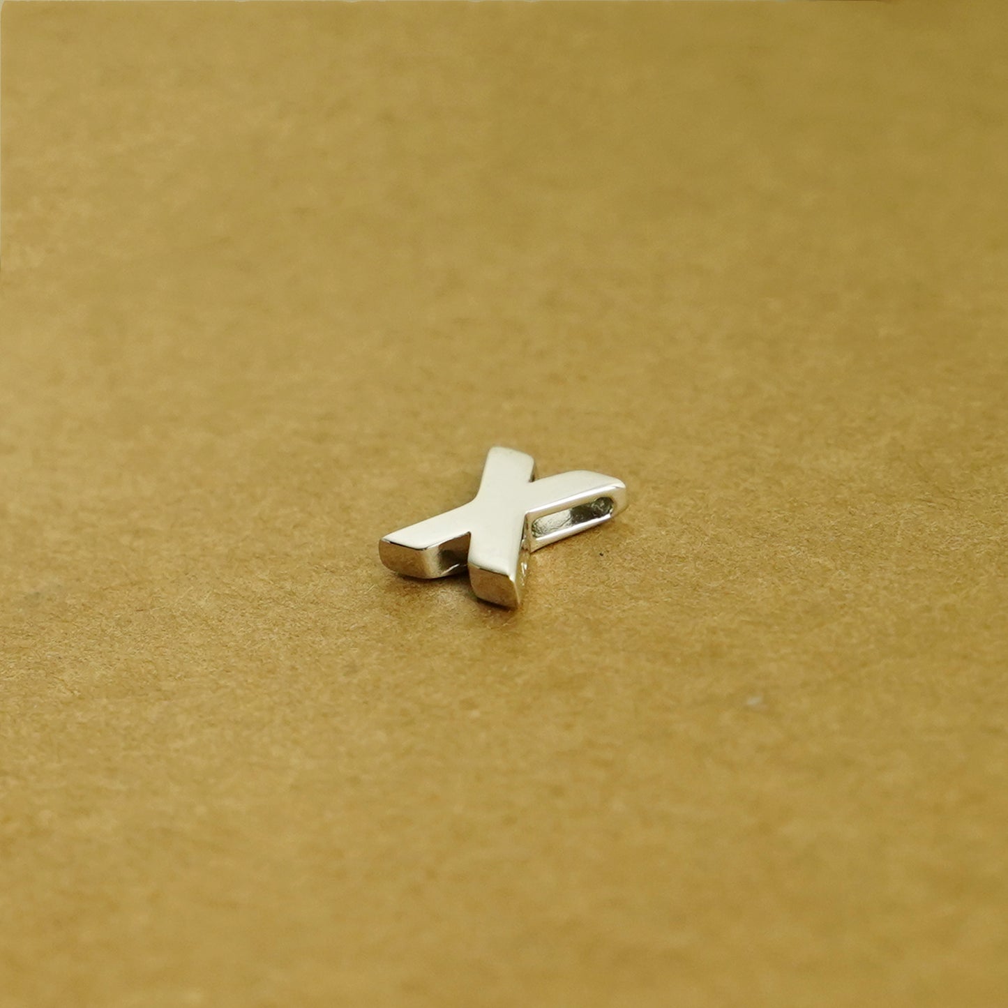 Sterling Silver Love Heart A-Z Letter Alphabet Initial Sliding Spacer Charm Bead - sugarkittenlondon