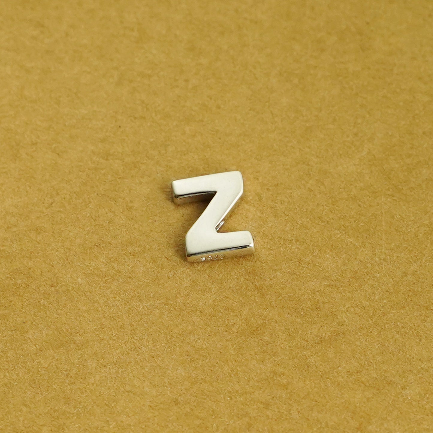 Sterling Silver Love Heart A-Z Letter Alphabet Initial Sliding Spacer Charm Bead - sugarkittenlondon