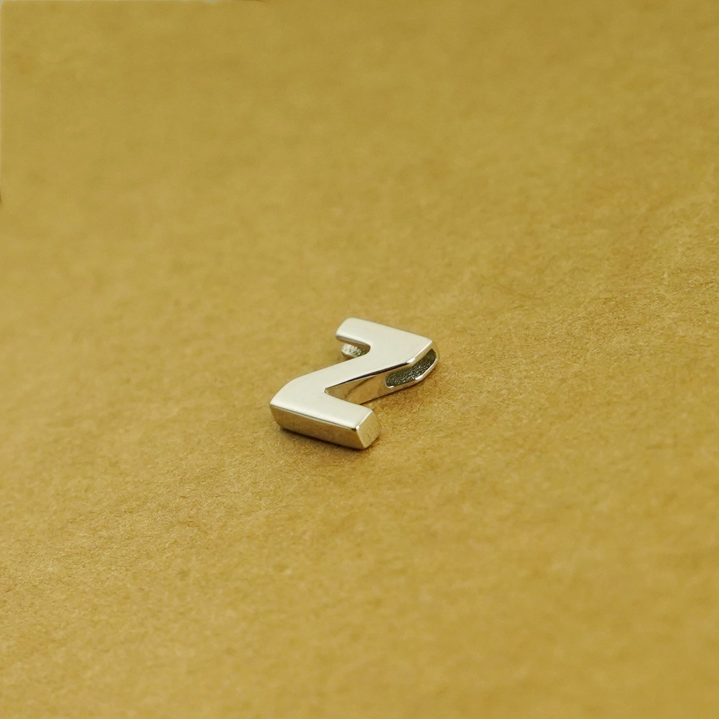 Sterling Silver Love Heart A-Z Letter Alphabet Initial Sliding Spacer Charm Bead - sugarkittenlondon