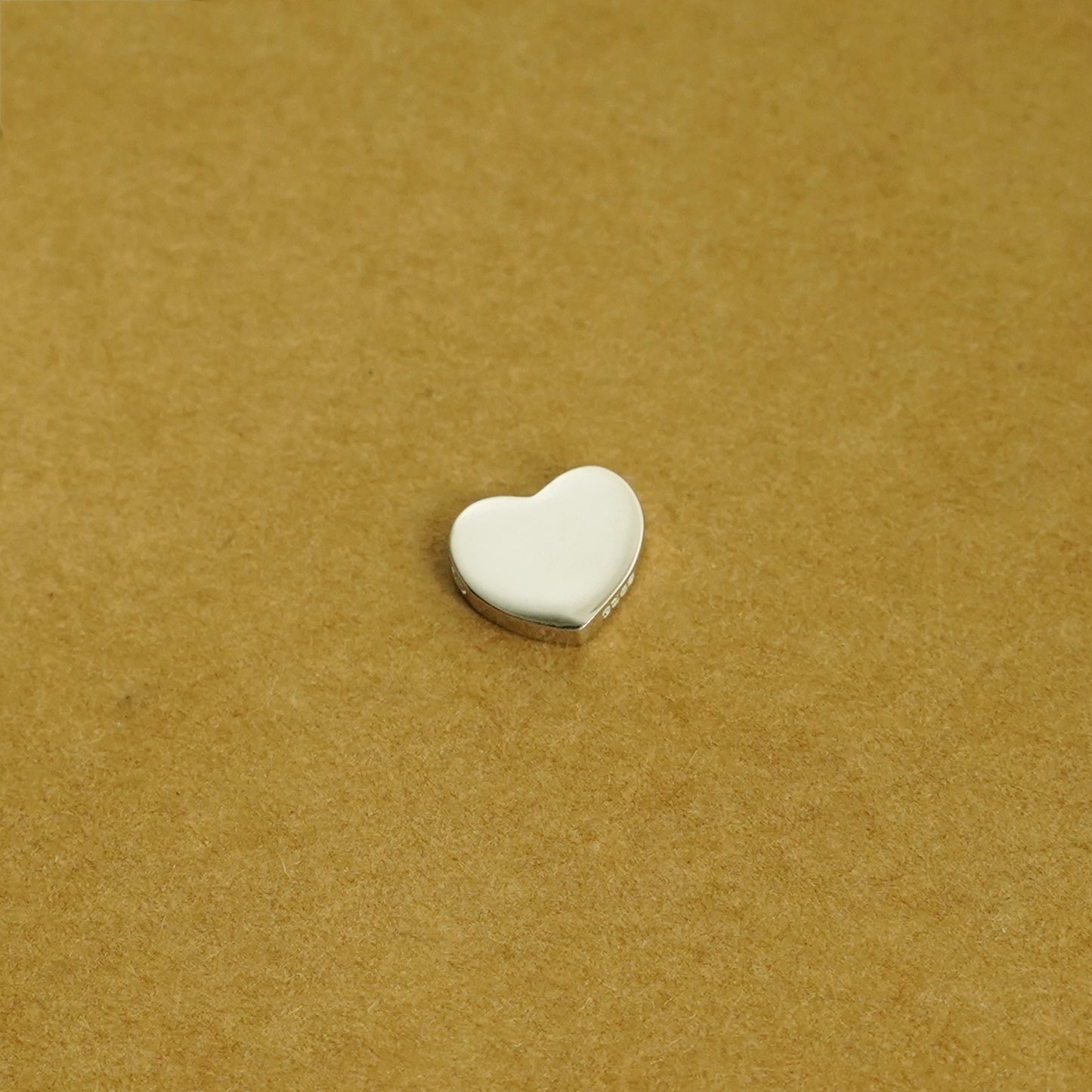 Sterling Silver Love Heart A-Z Letter Alphabet Initial Sliding Spacer Charm Bead - sugarkittenlondon