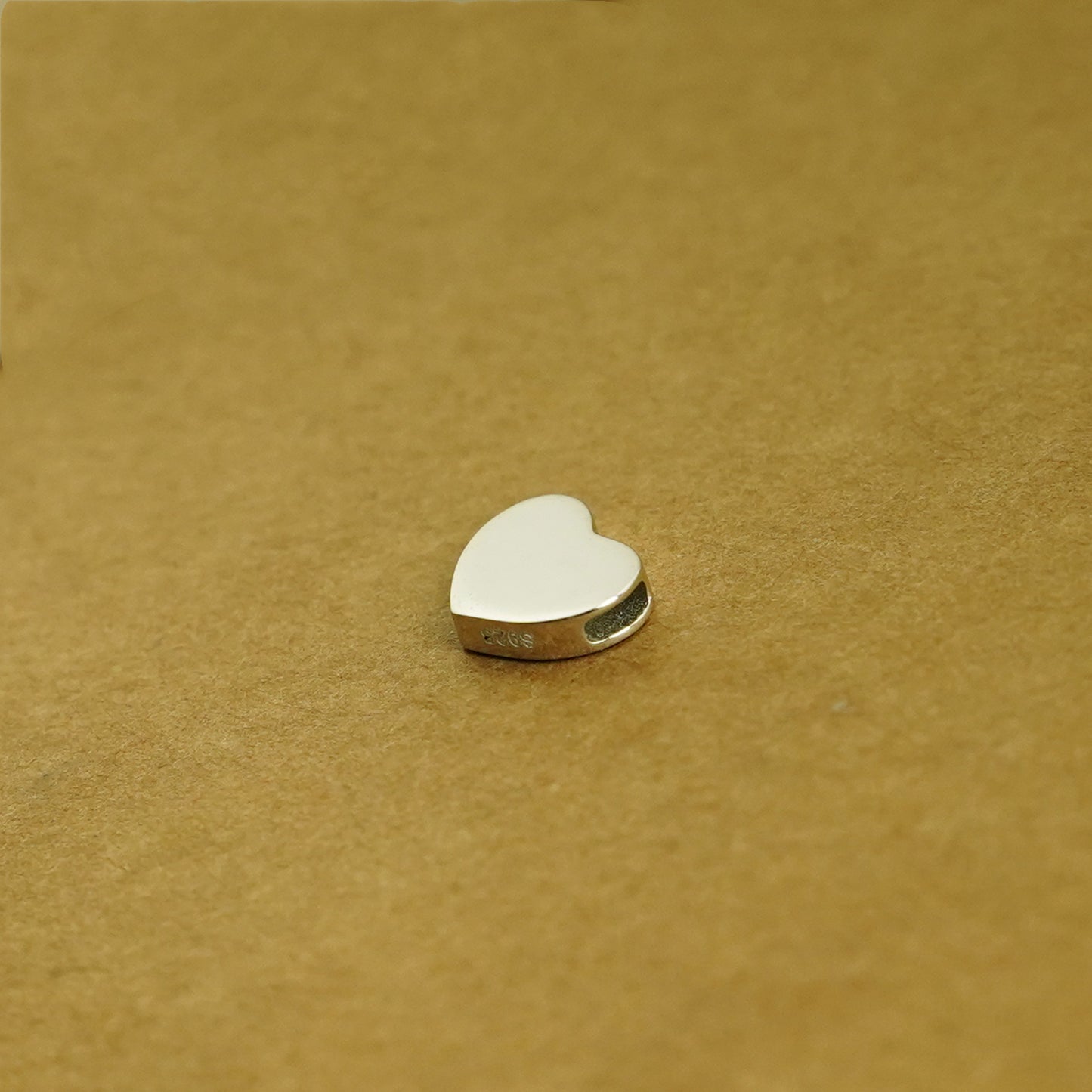 Sterling Silver Love Heart A-Z Letter Alphabet Initial Sliding Spacer Charm Bead - sugarkittenlondon