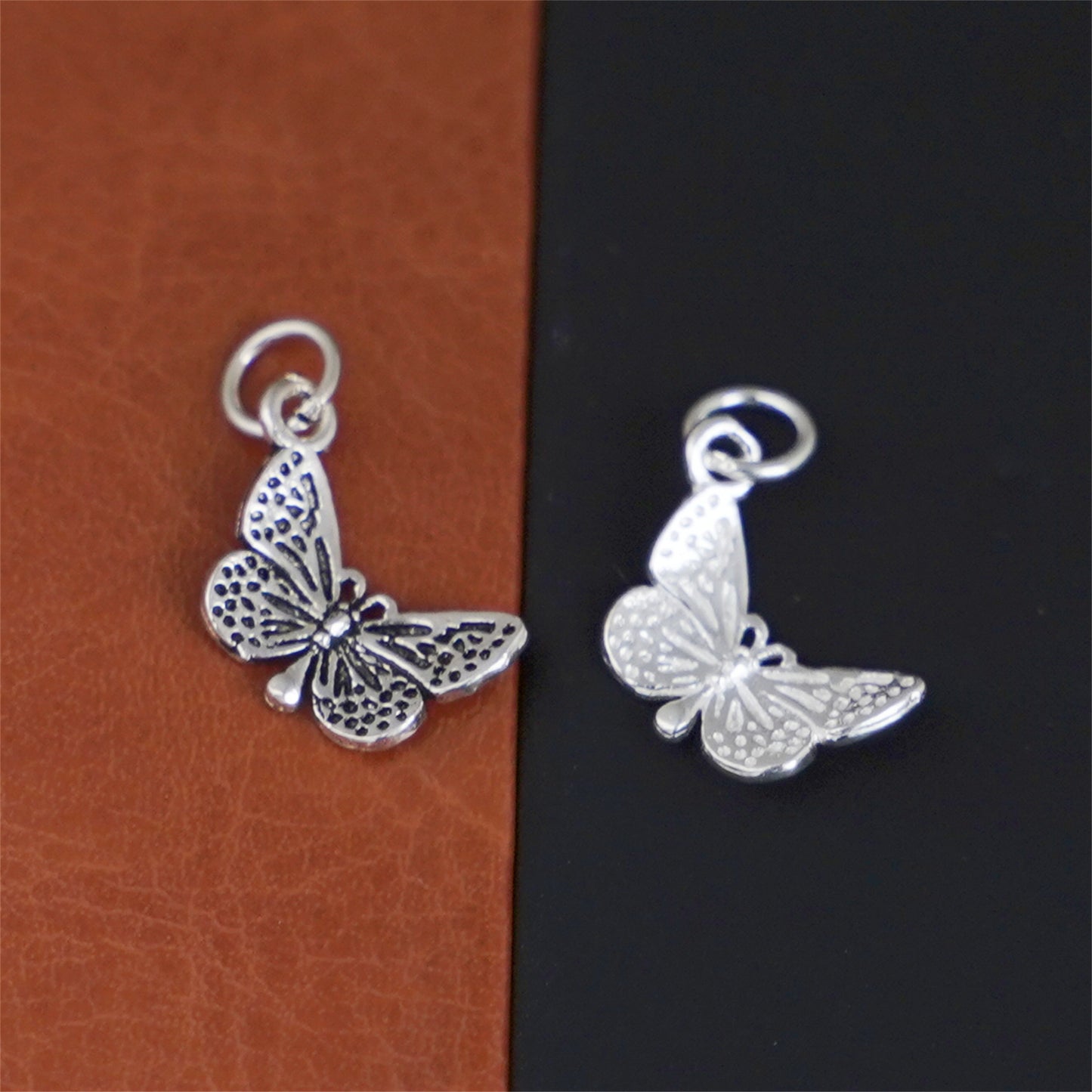 Sterling Silver Butterfly Pendant Charm for Necklace Bracelet - sugarkittenlondon