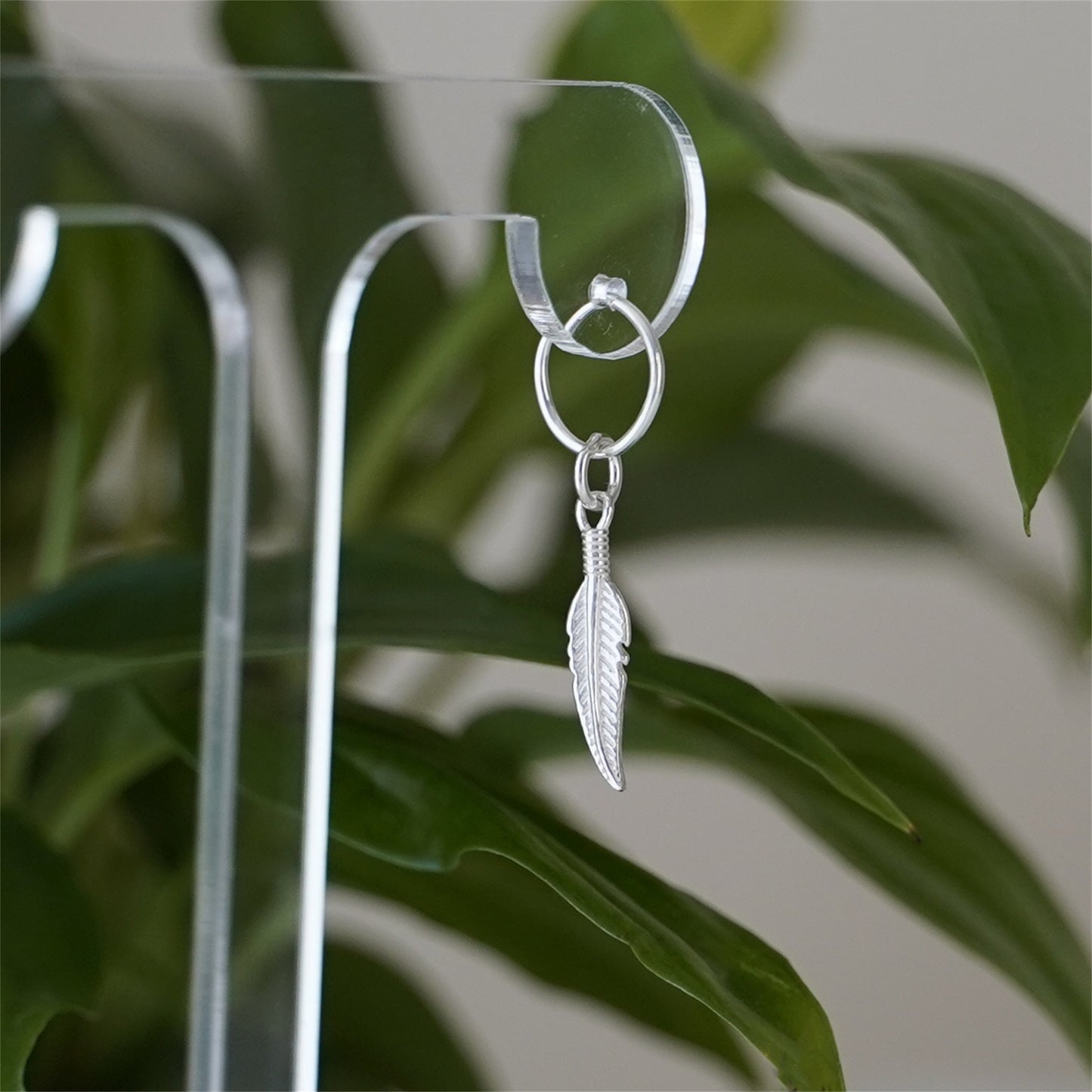 Sterling Silver Feather Angel Leaf Wing Earrings Bracelet Necklace Charm Pendant - sugarkittenlondon