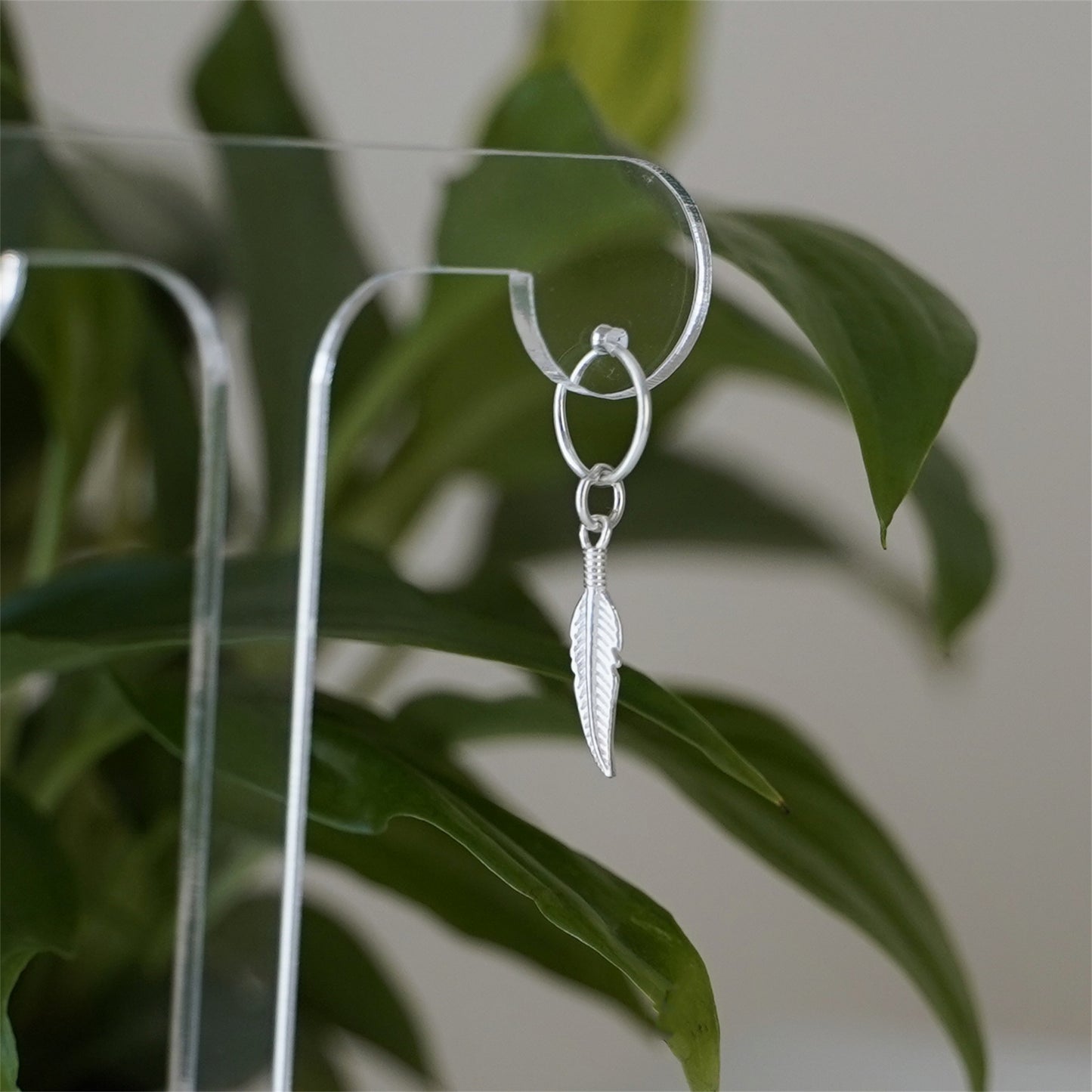Sterling Silver Feather Angel Leaf Wing Earrings Bracelet Necklace Charm Pendant - sugarkittenlondon