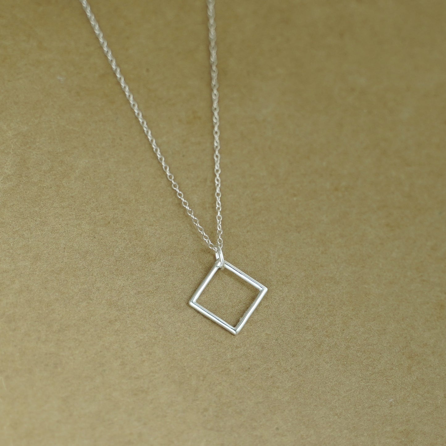 Sterling Silver Hollow Square Triangle Circle Star Necklace Earring Charm Pendant - sugarkittenlondon