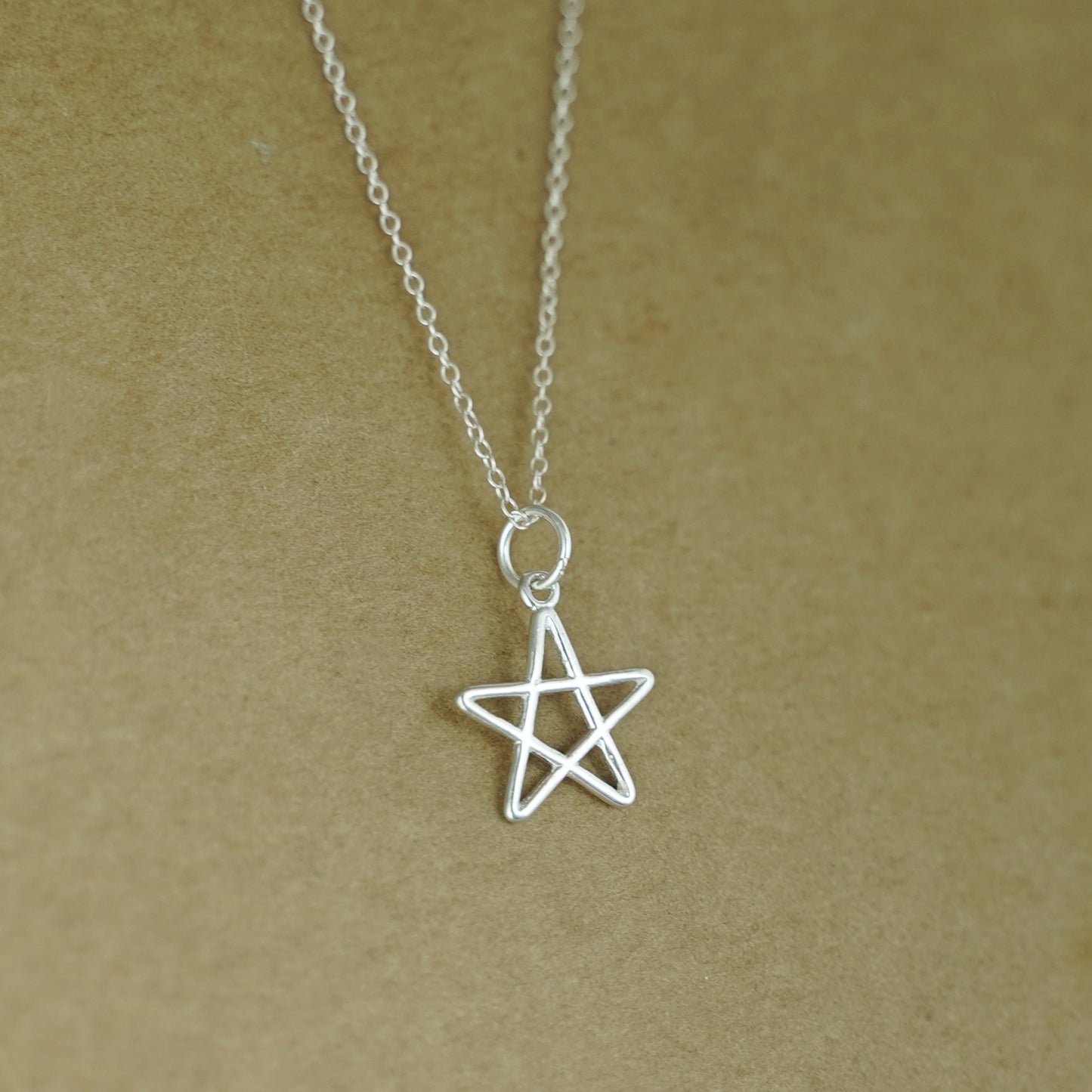 Sterling Silver Hollow Square Triangle Circle Star Necklace Earring Charm Pendant - sugarkittenlondon