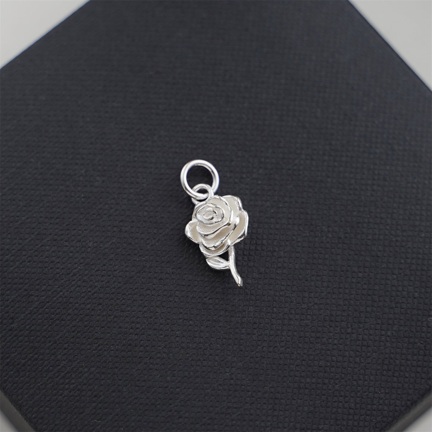 Sterling Silver 3D Rose M Heart M Love Mum Necklace Bracelet Pendant - sugarkittenlondon