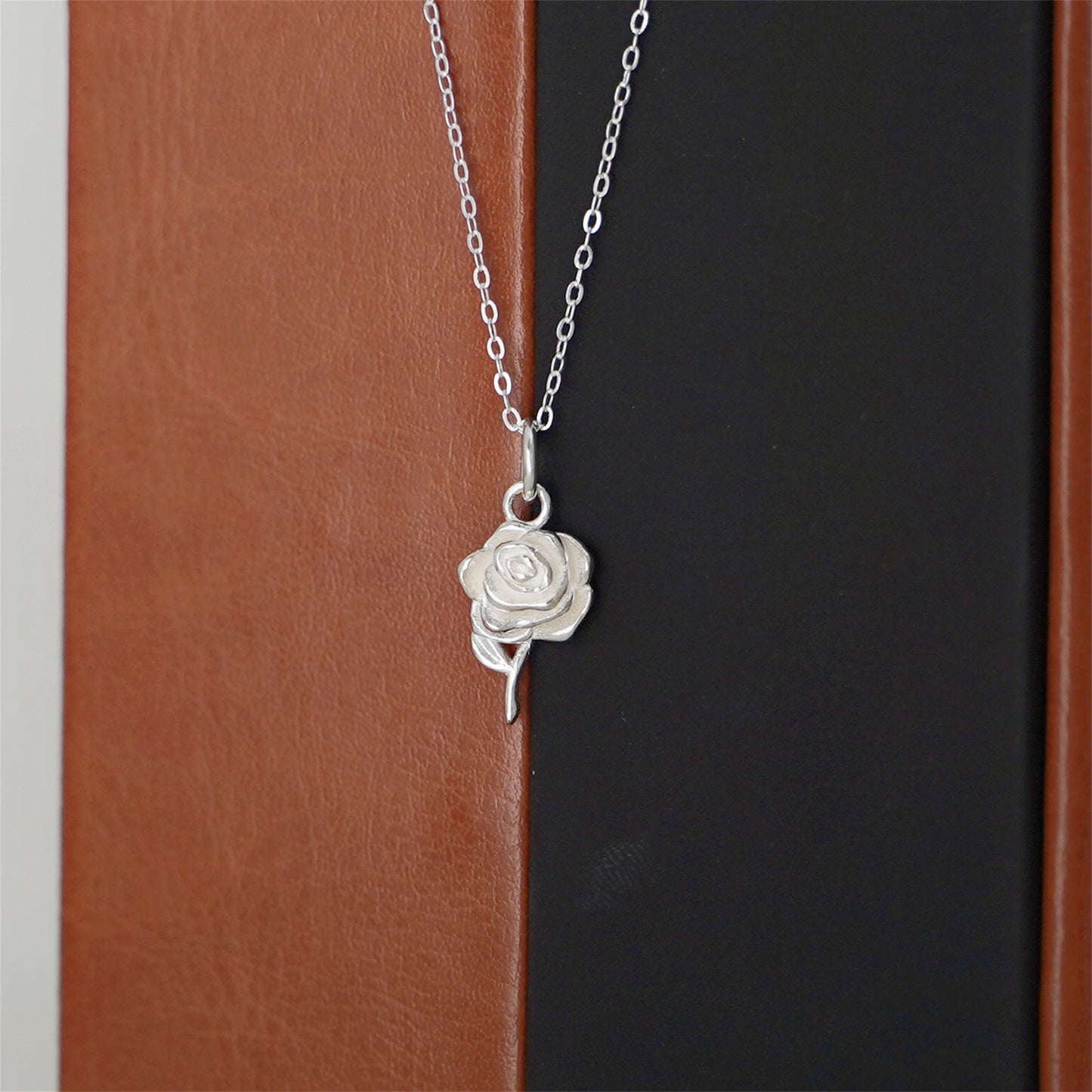 Sterling Silver 3D Rose M Heart M Love Mum Necklace Bracelet Pendant - sugarkittenlondon