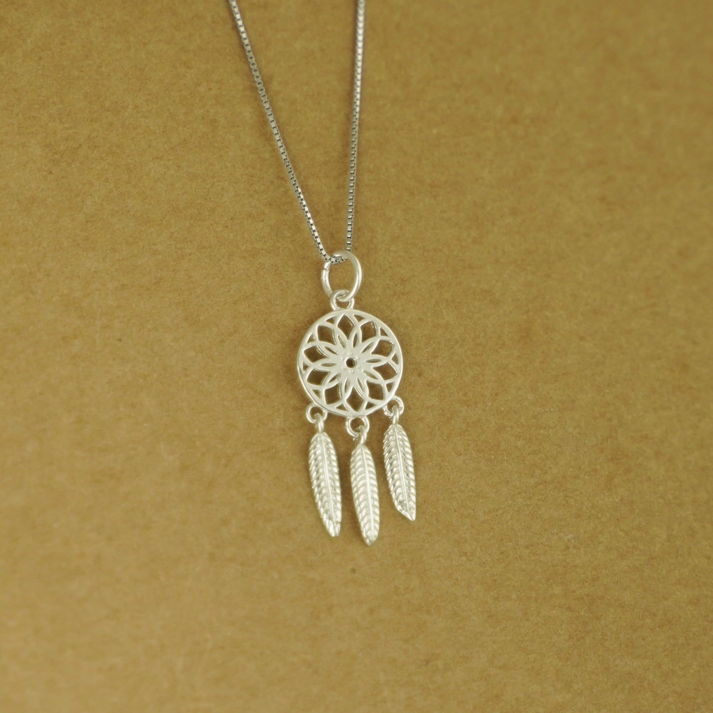 Sterling Silver Dream Catcher Tree of Life Heart Love Feather Charm Pendant - sugarkittenlondon