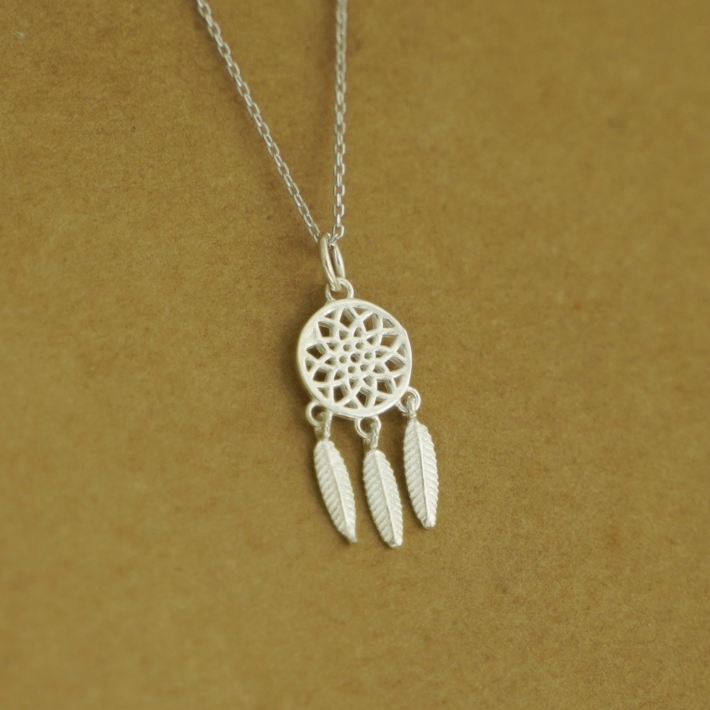Sterling Silver Dream Catcher Tree of Life Heart Love Feather Charm Pendant - sugarkittenlondon