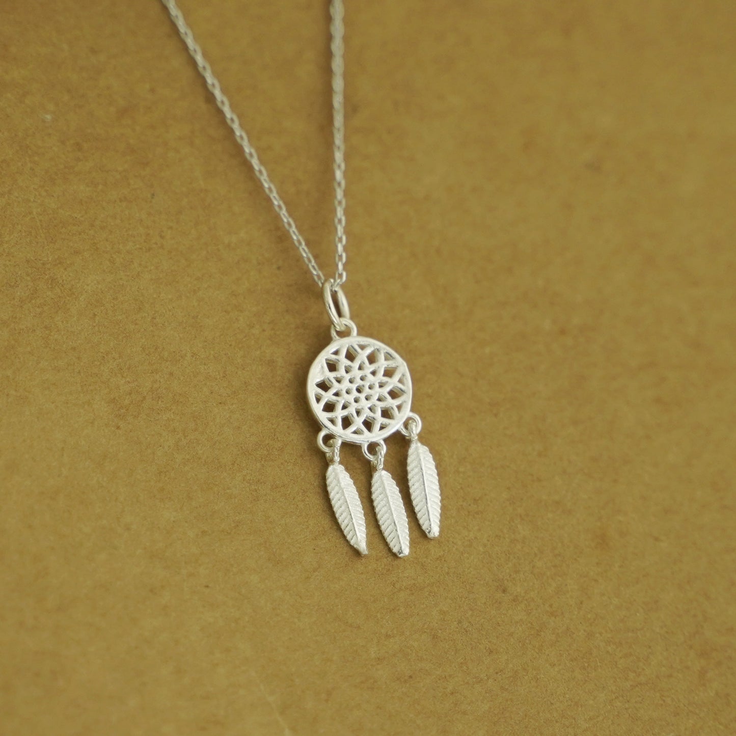 Sterling Silver Dream Catcher Tree of Life Heart Love Feather Charm Pendant - sugarkittenlondon