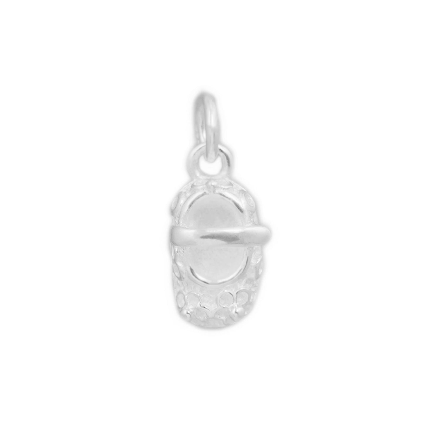 Sterling Silver 3D Floral Baby Shoe Necklace Bracelet Pendant Charm - sugarkittenlondon