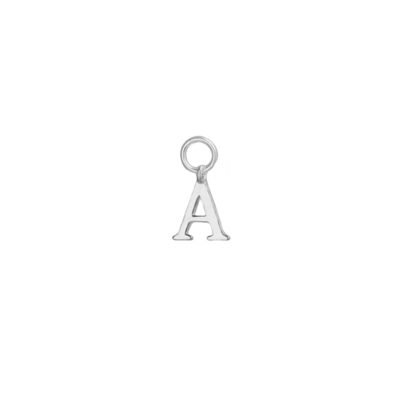 Sterling Silver A-Z Letter Alphabet Initial DIY Charm Pendant 10 x 8mm - sugarkittenlondon