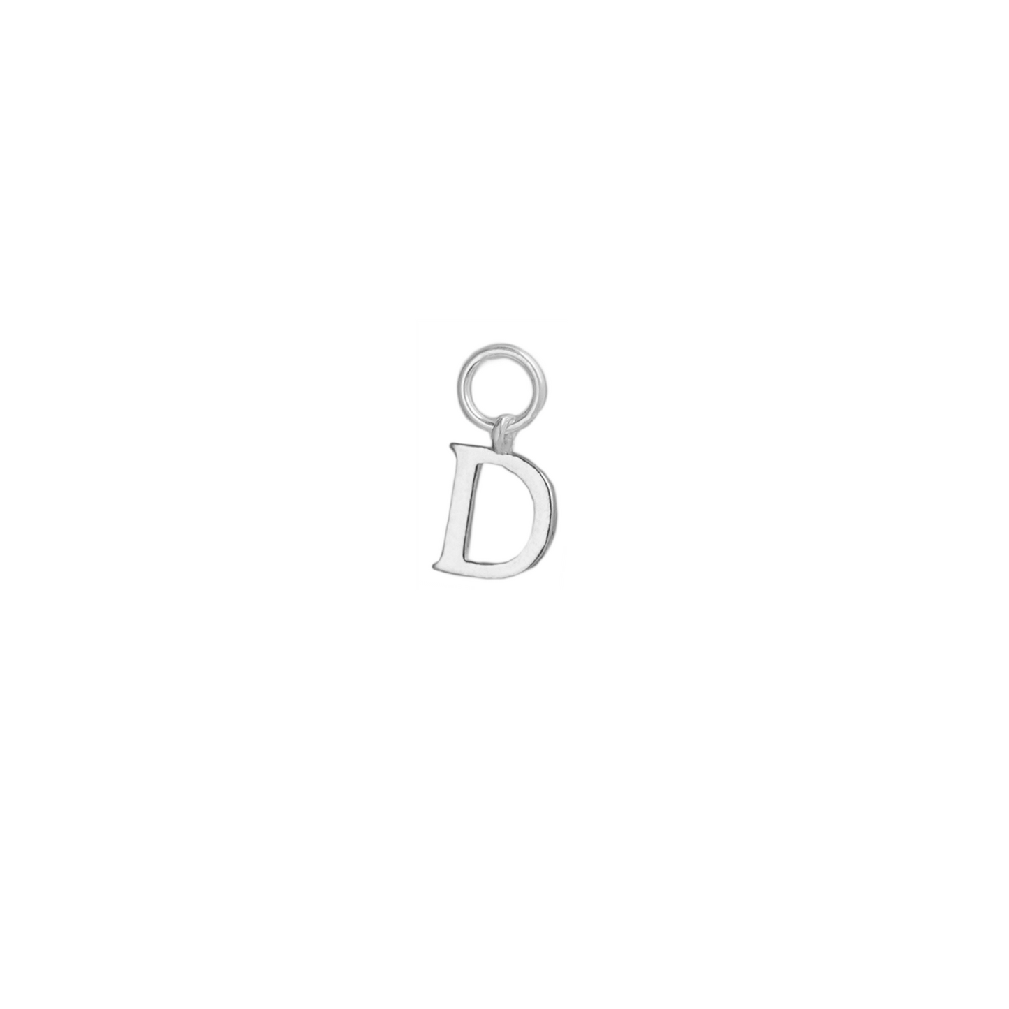Sterling Silver A-Z Letter Alphabet Initial DIY Charm Pendant 10 x 8mm - sugarkittenlondon