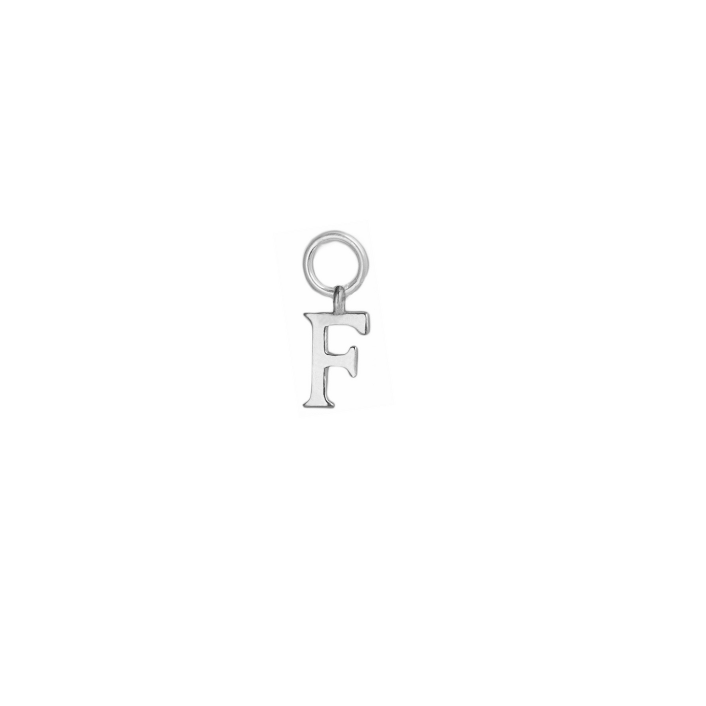 Sterling Silver A-Z Letter Alphabet Initial DIY Charm Pendant 10 x 8mm - sugarkittenlondon