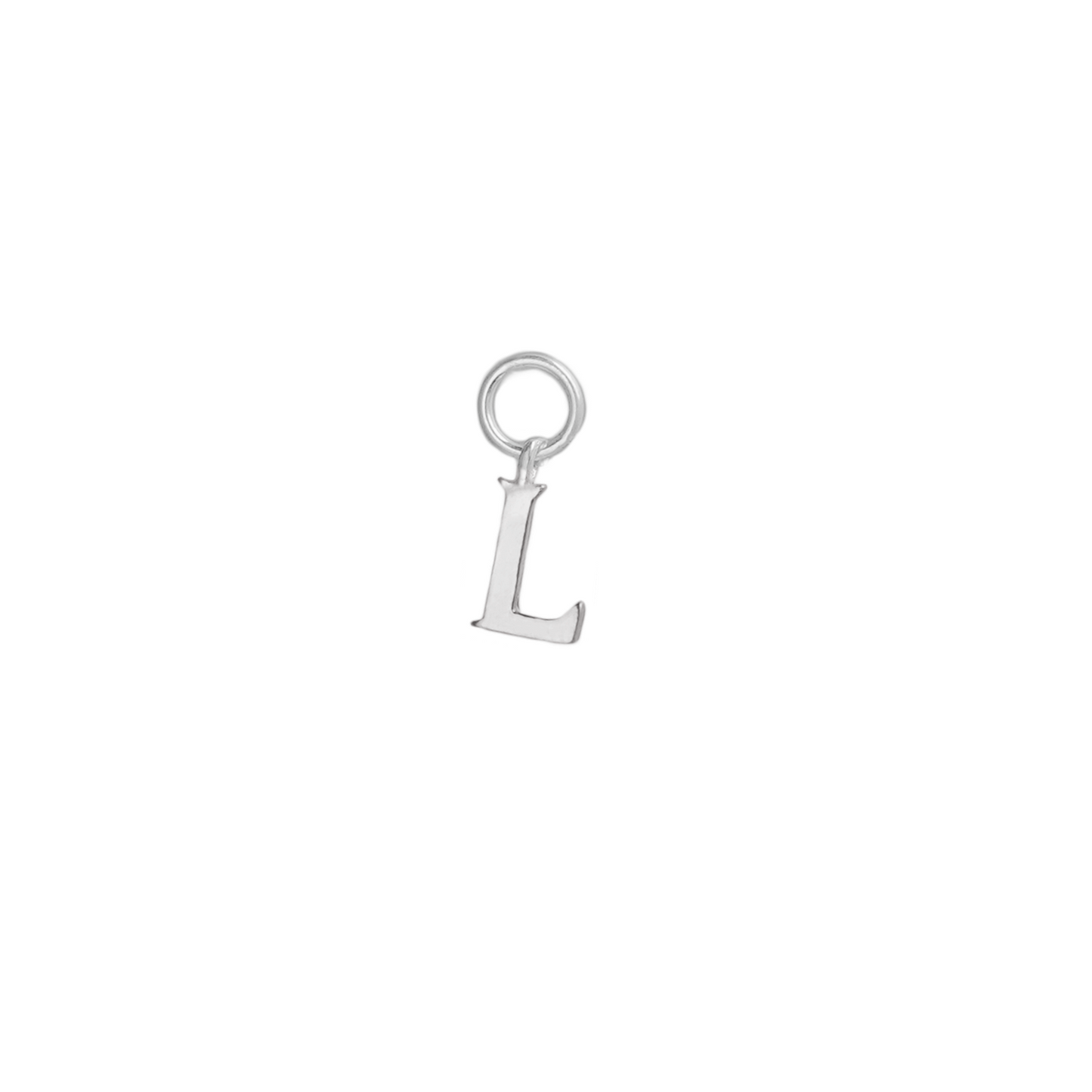Sterling Silver A-Z Letter Alphabet Initial DIY Charm Pendant 10 x 8mm - sugarkittenlondon