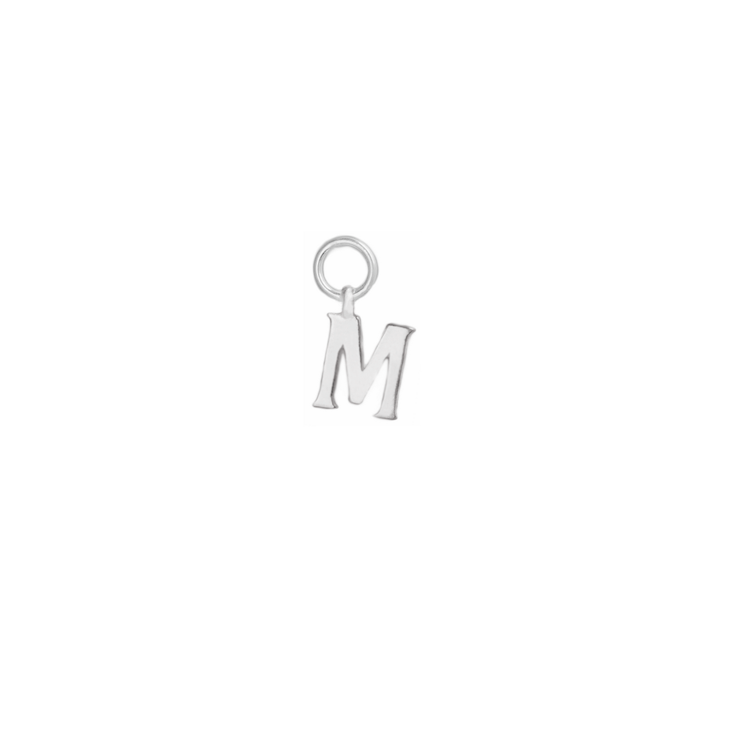 Sterling Silver A-Z Letter Alphabet Initial DIY Charm Pendant 10 x 8mm - sugarkittenlondon