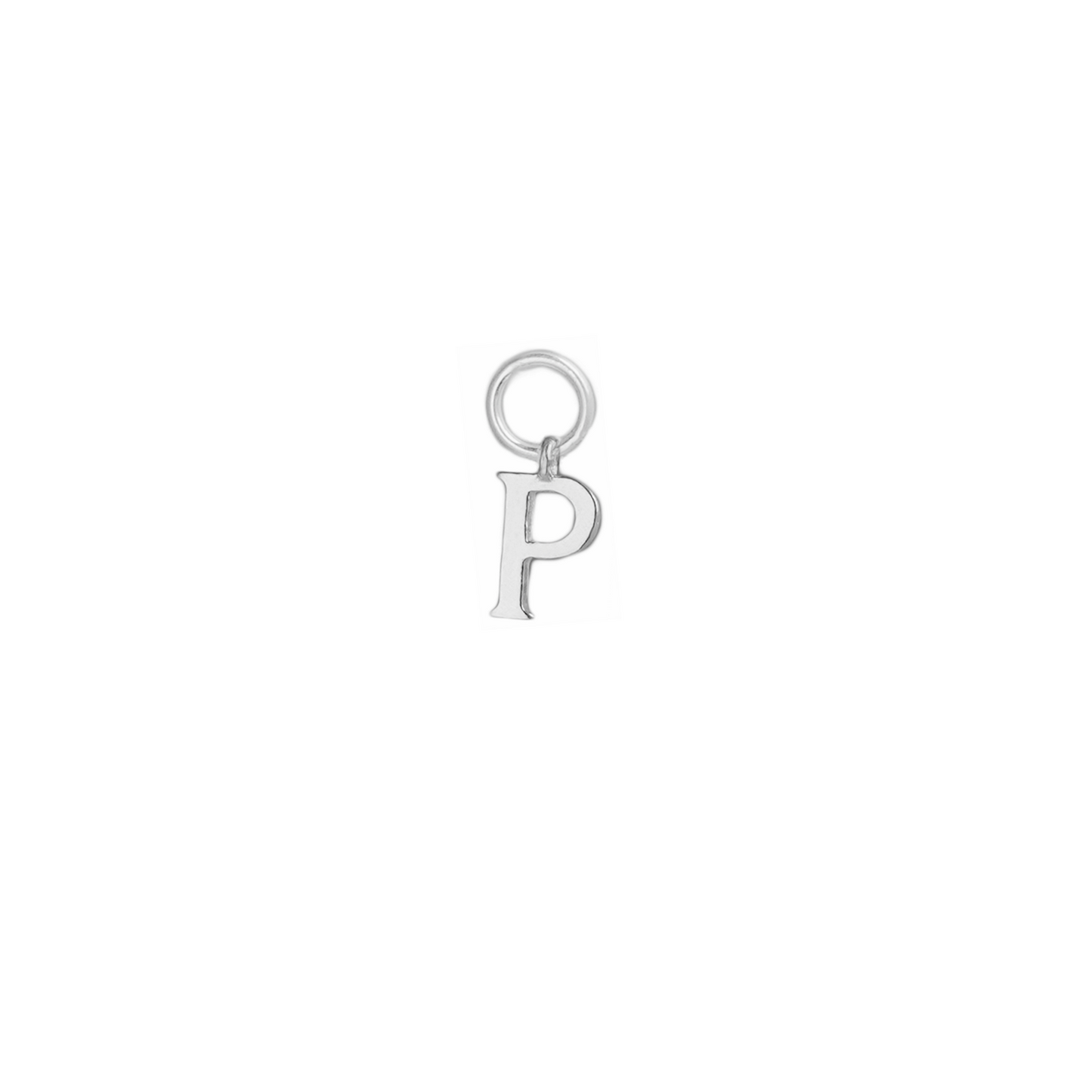 Sterling Silver A-Z Letter Alphabet Initial DIY Charm Pendant 10 x 8mm - sugarkittenlondon
