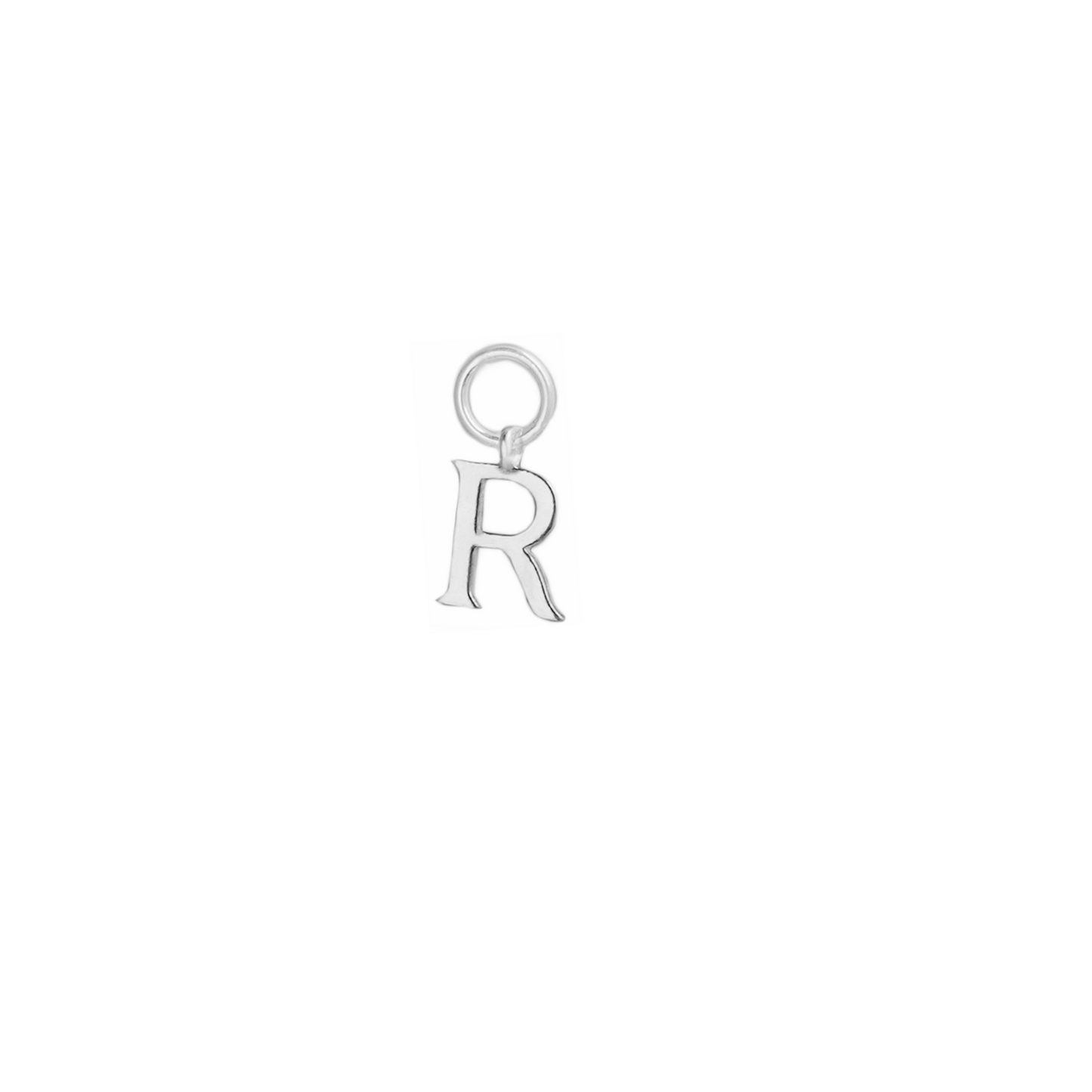 Sterling Silver A-Z Letter Alphabet Initial DIY Charm Pendant 10 x 8mm - sugarkittenlondon