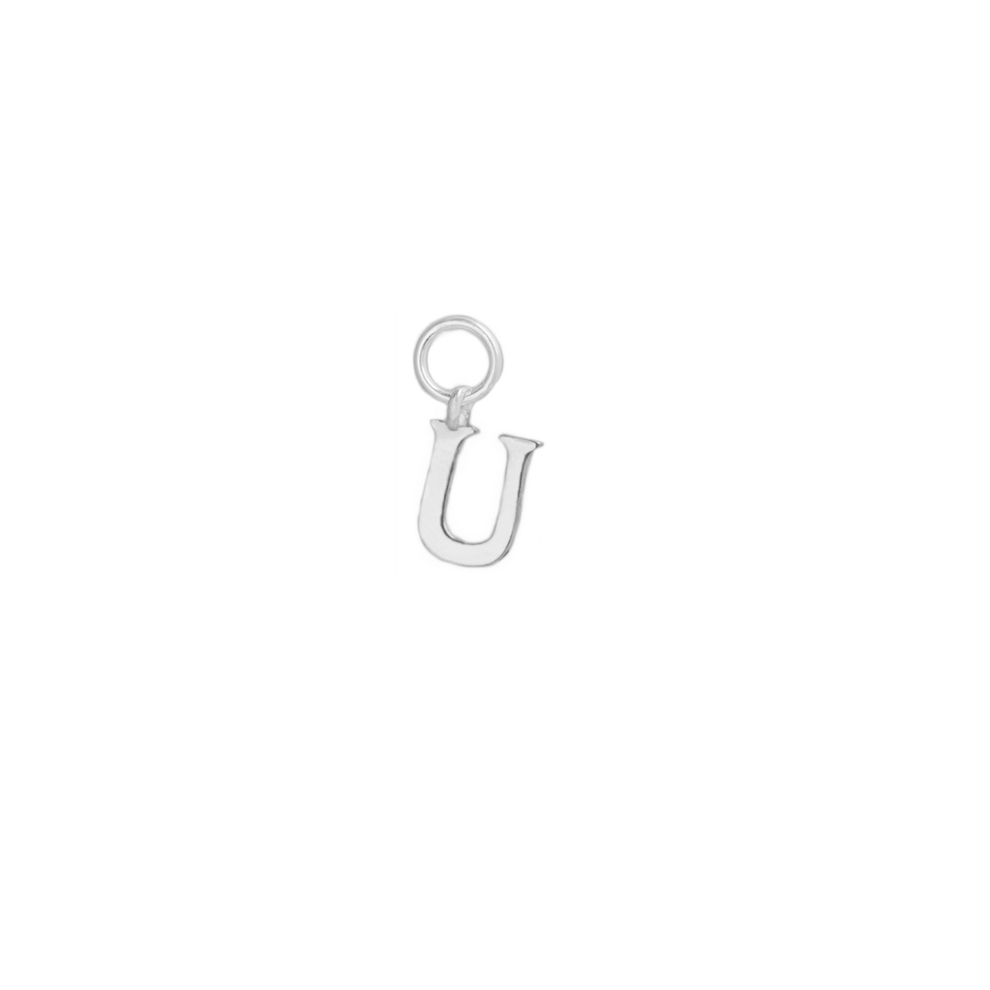 Sterling Silver A-Z Letter Alphabet Initial DIY Charm Pendant 10 x 8mm - sugarkittenlondon