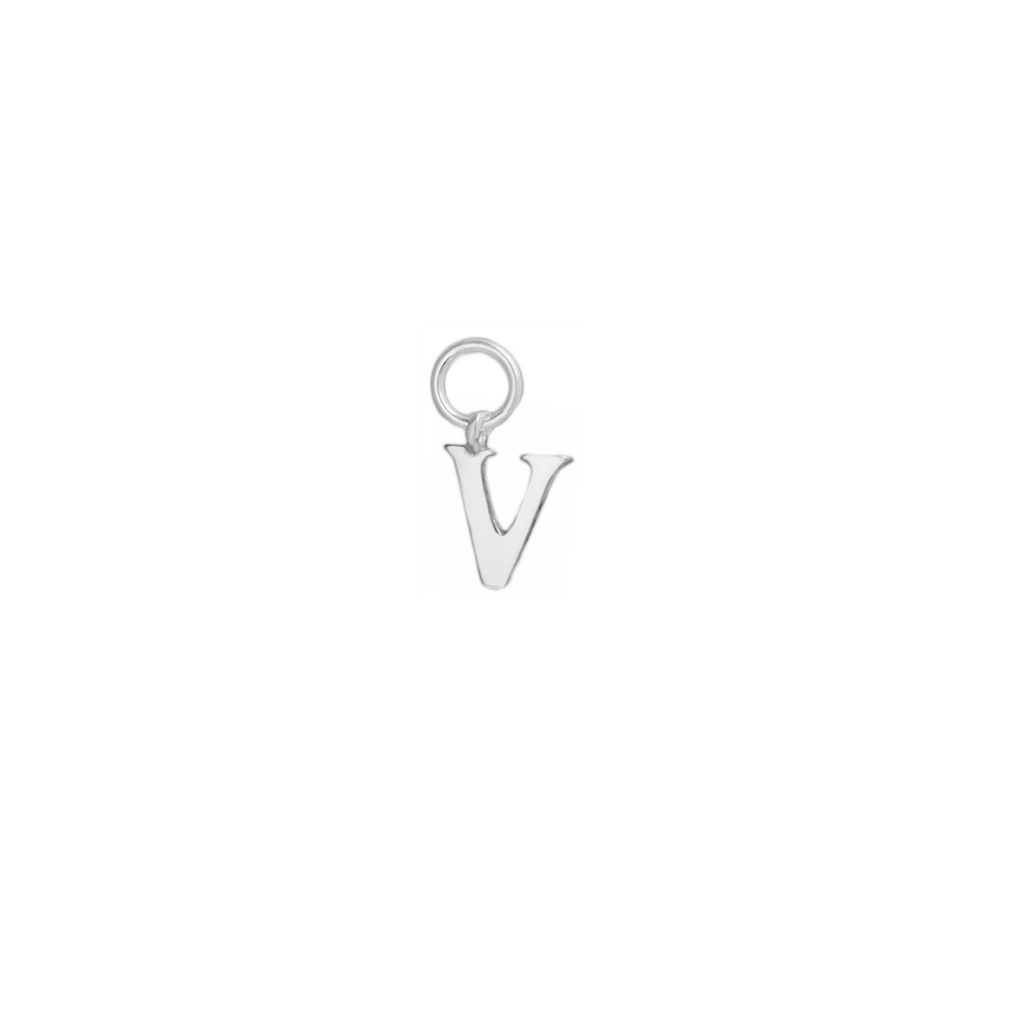 Sterling Silver A-Z Letter Alphabet Initial DIY Charm Pendant 10 x 8mm - sugarkittenlondon