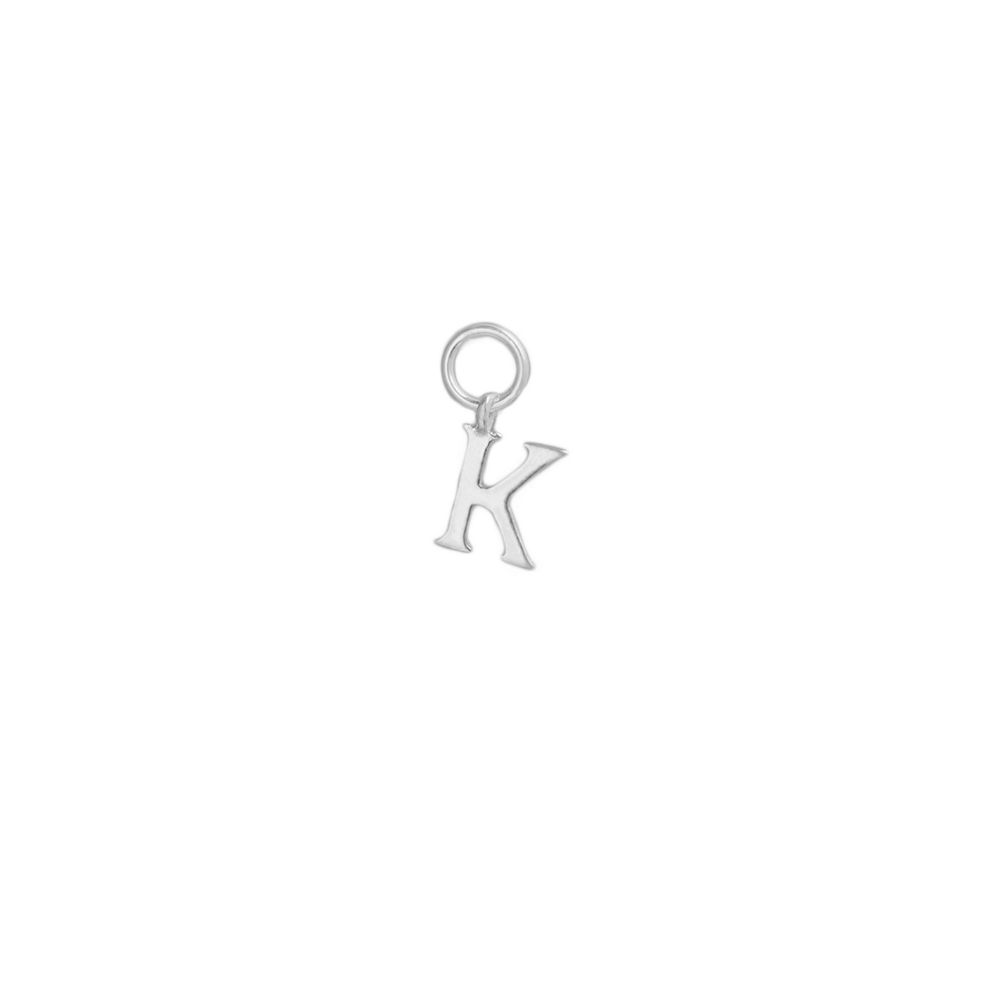 Sterling Silver A-Z Letter Alphabet Initial DIY Charm Pendant 10 x 8mm - sugarkittenlondon